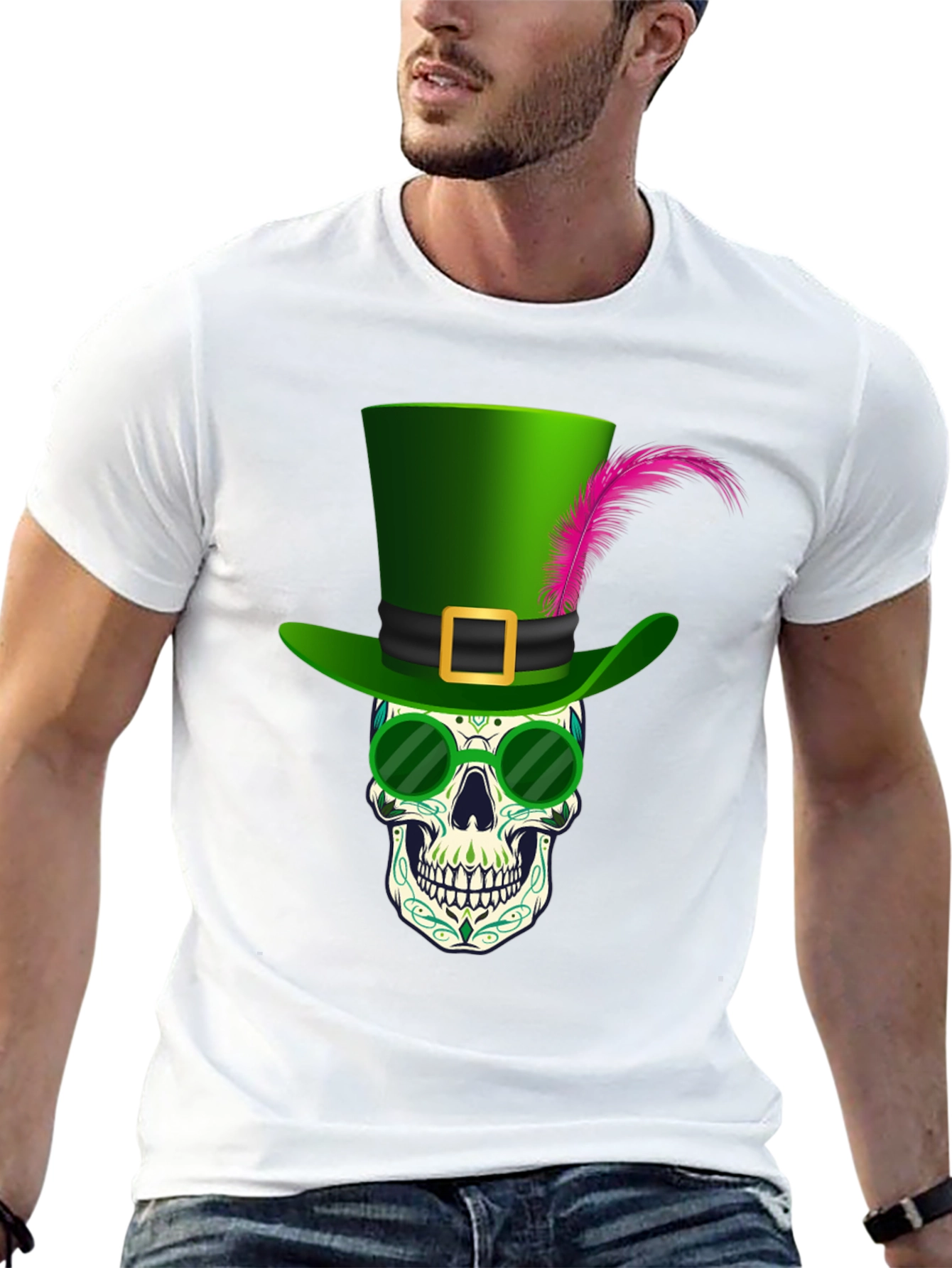 St. Patricks Day Skull Graphic Tee