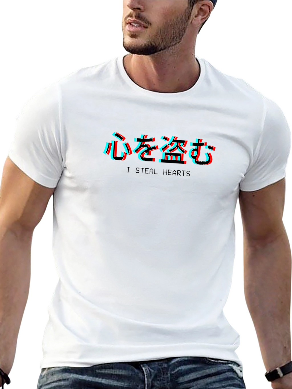 I Steal Hearts Kanji Black T-Shirt