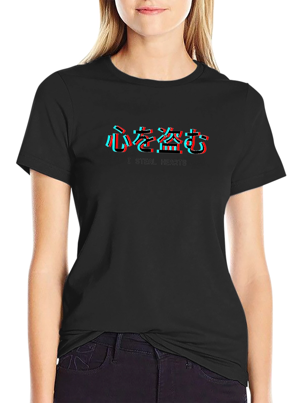 I Steal Hearts Kanji Black T-Shirt