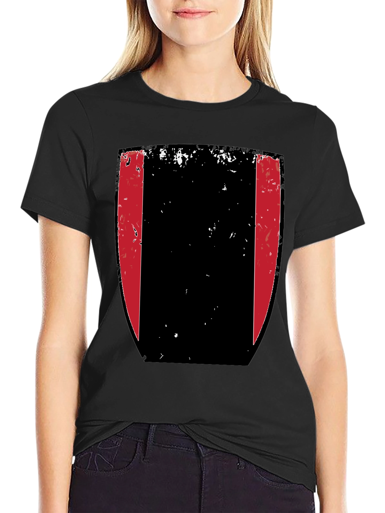 Shield Graphic Tee - Black Cotton Blend