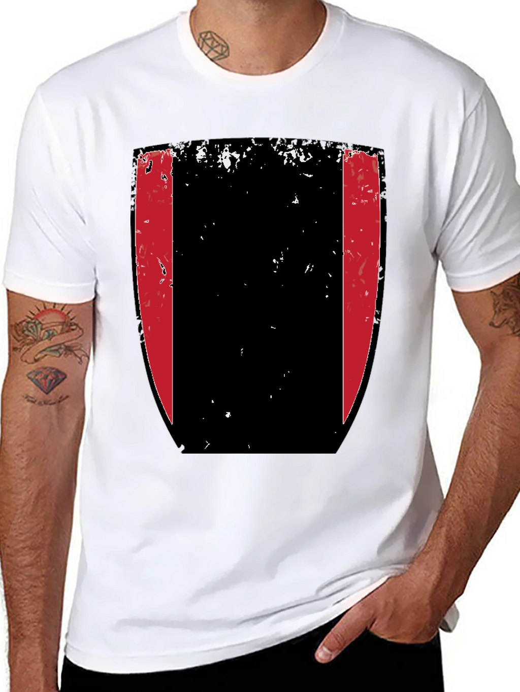 Shield Graphic Tee - Black Cotton Blend