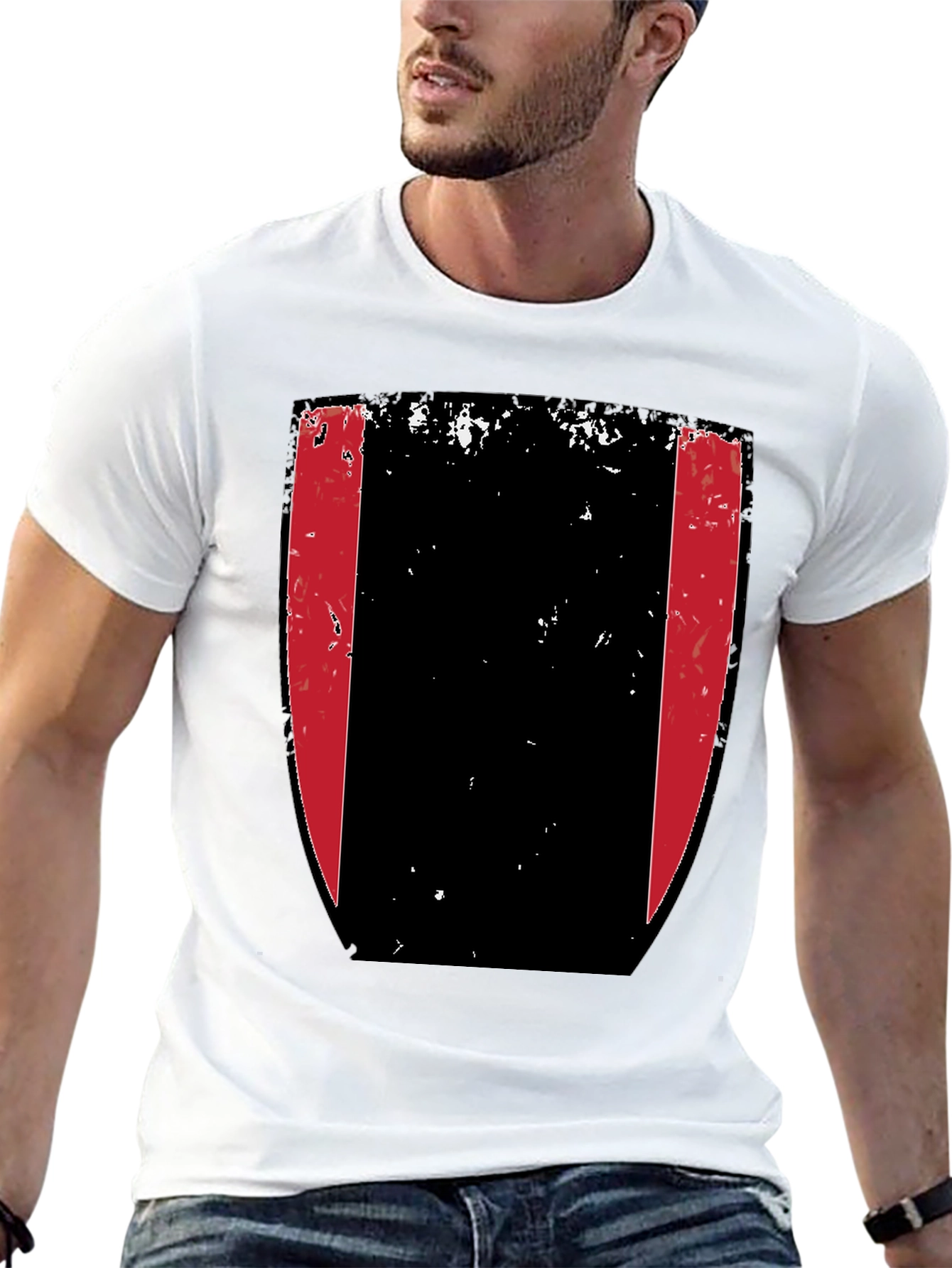 Shield Graphic Tee - Black Cotton Blend
