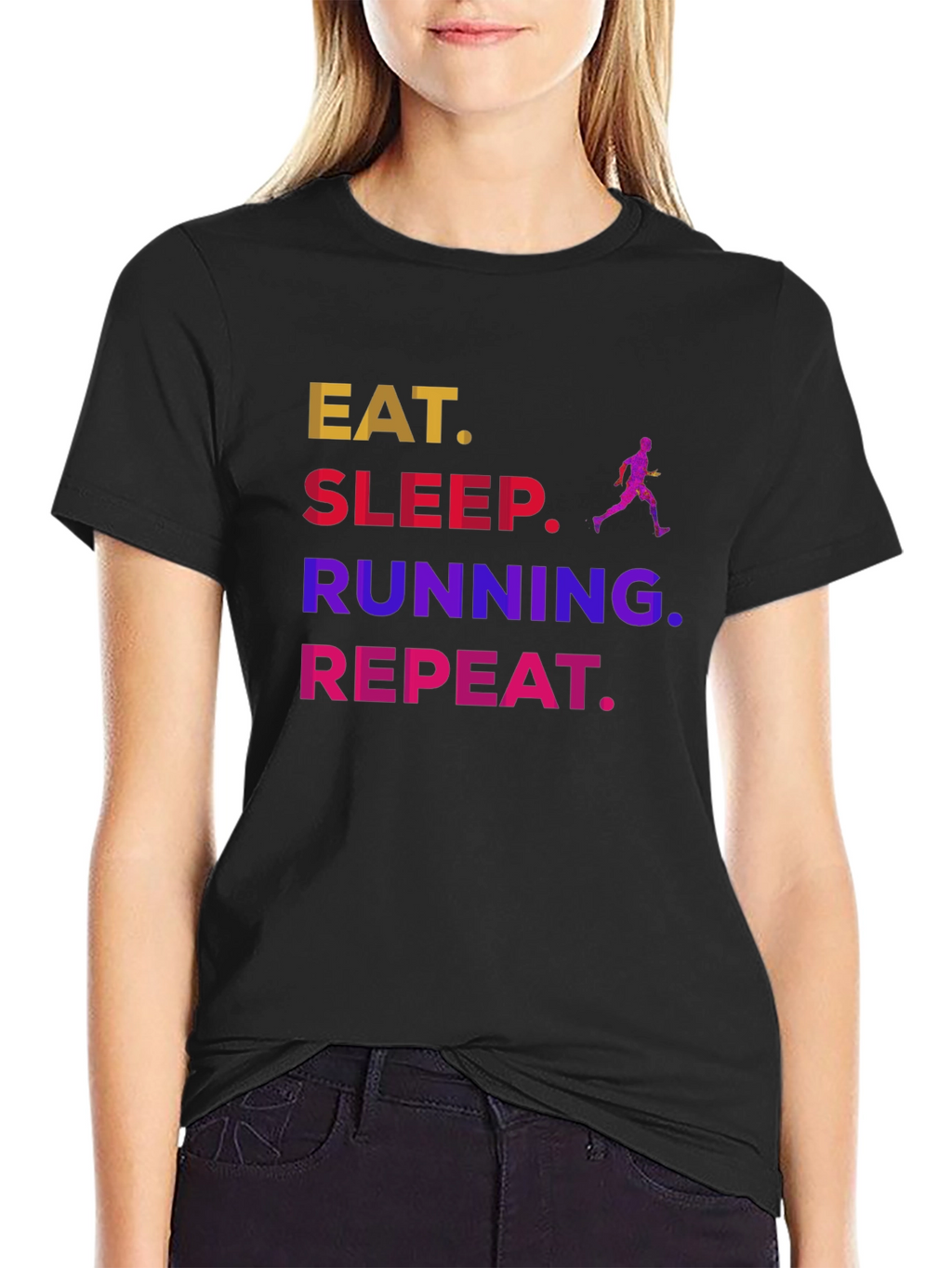 Eat Sleep Running Repeat Graphic Tee