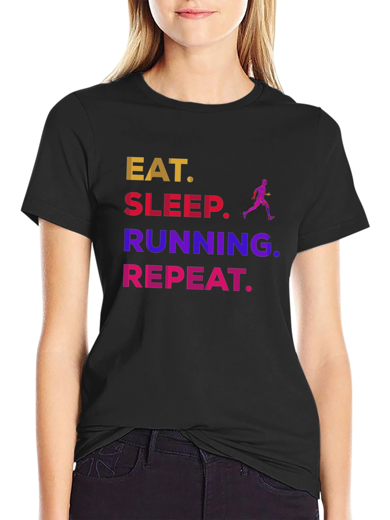Eat Sleep Running Repeat Graphic Tee