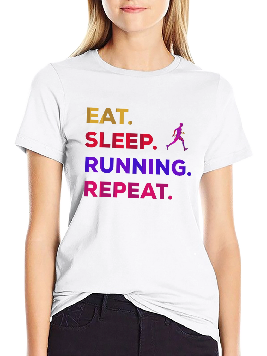 Eat Sleep Running Repeat Graphic Tee