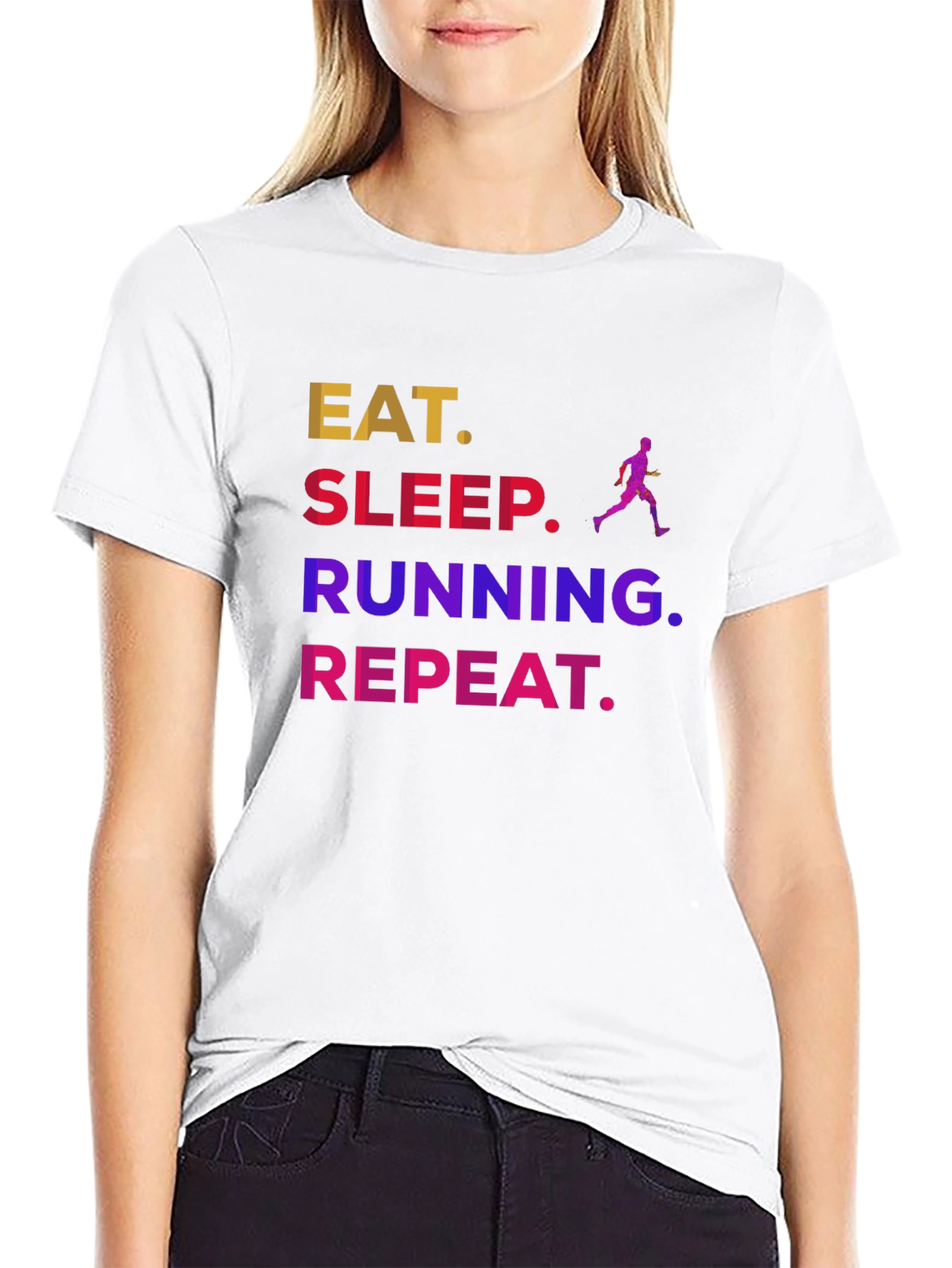 Eat Sleep Running Repeat Graphic Tee