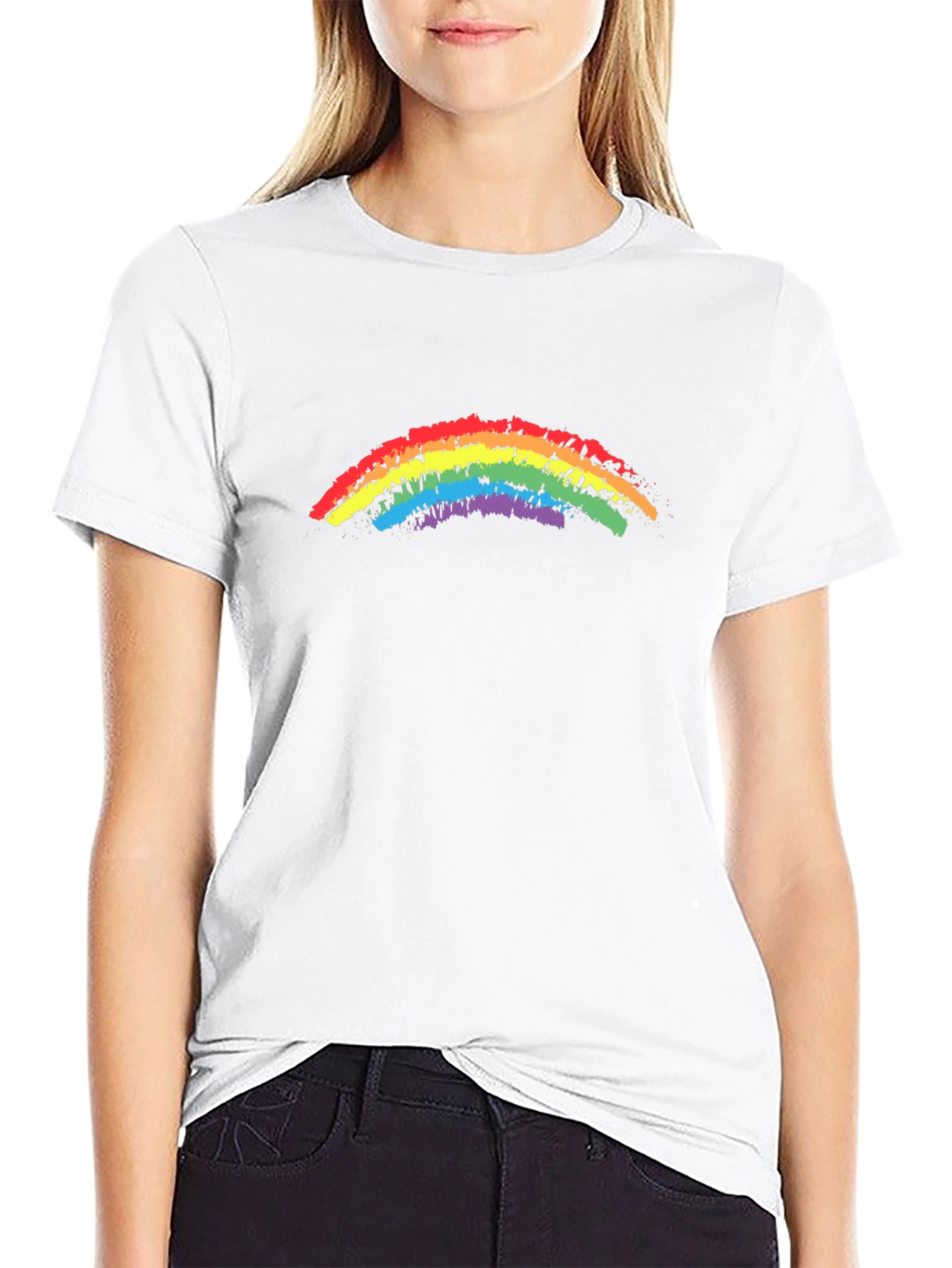 Rainbow Pride T-Shirt - Black Cotton Blend