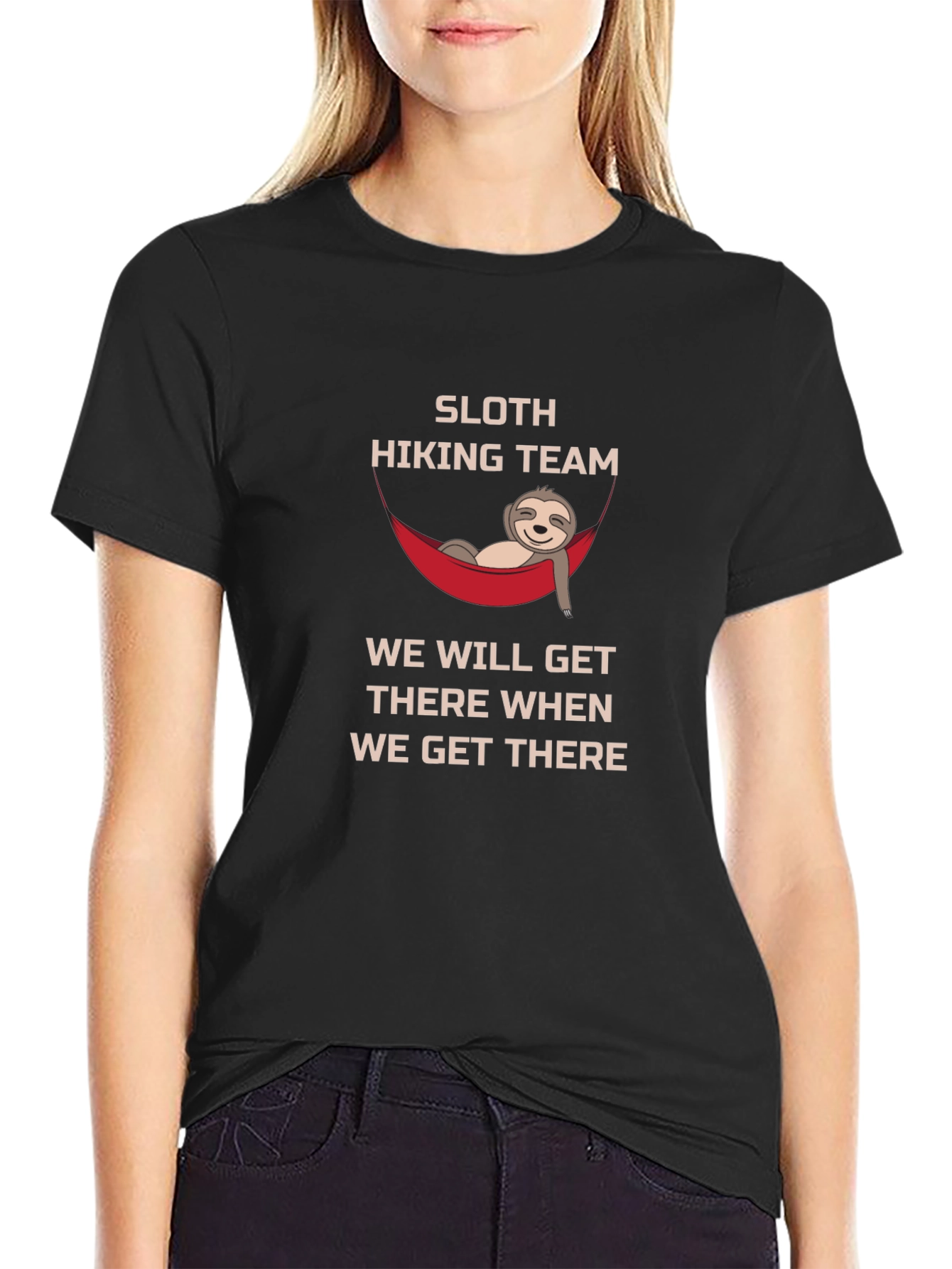 Sloth Hiking Team Tee: Relaxed Adventure Shirt