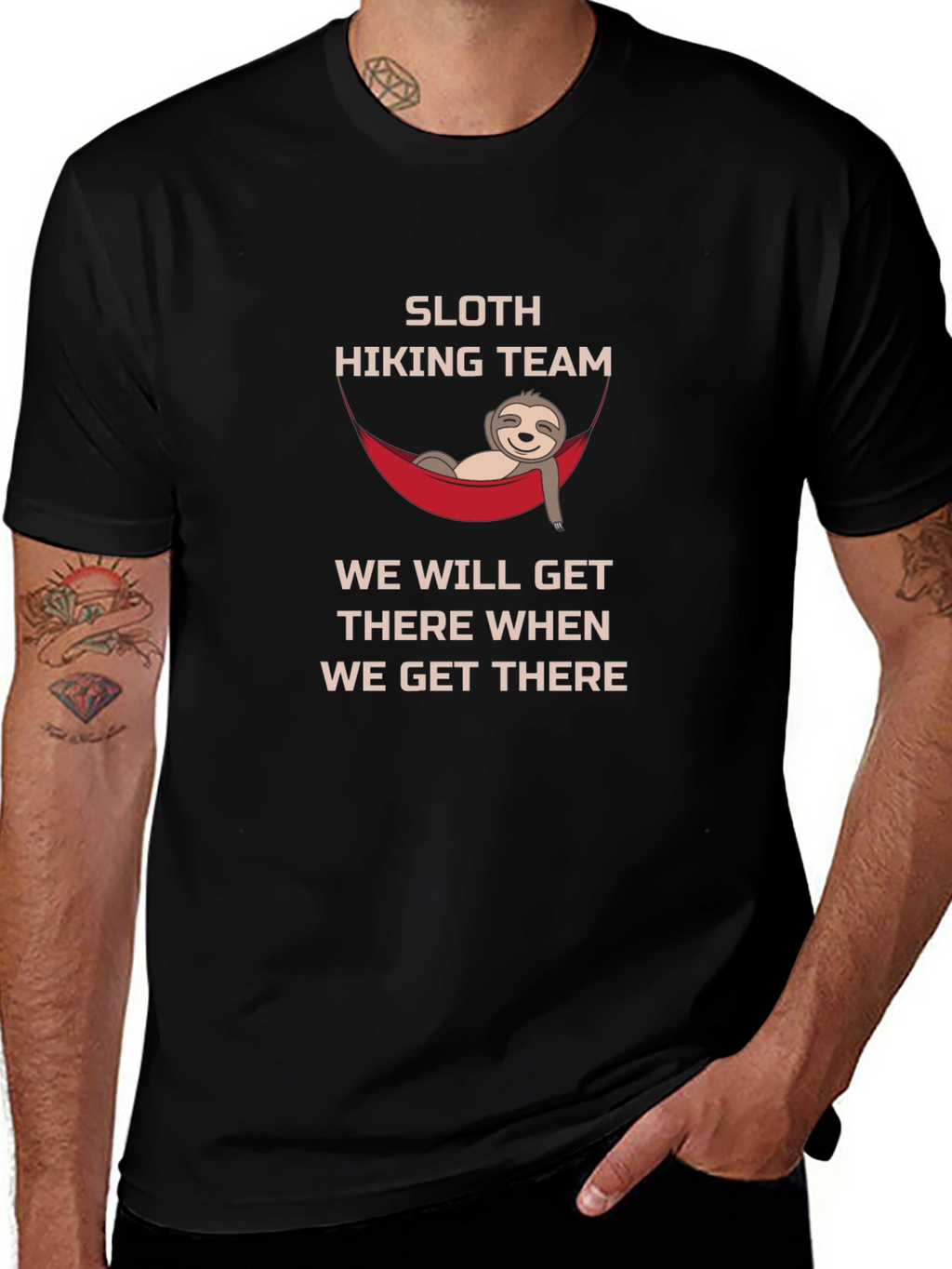 Sloth Hiking Team Tee: Relaxed Adventure Shirt
