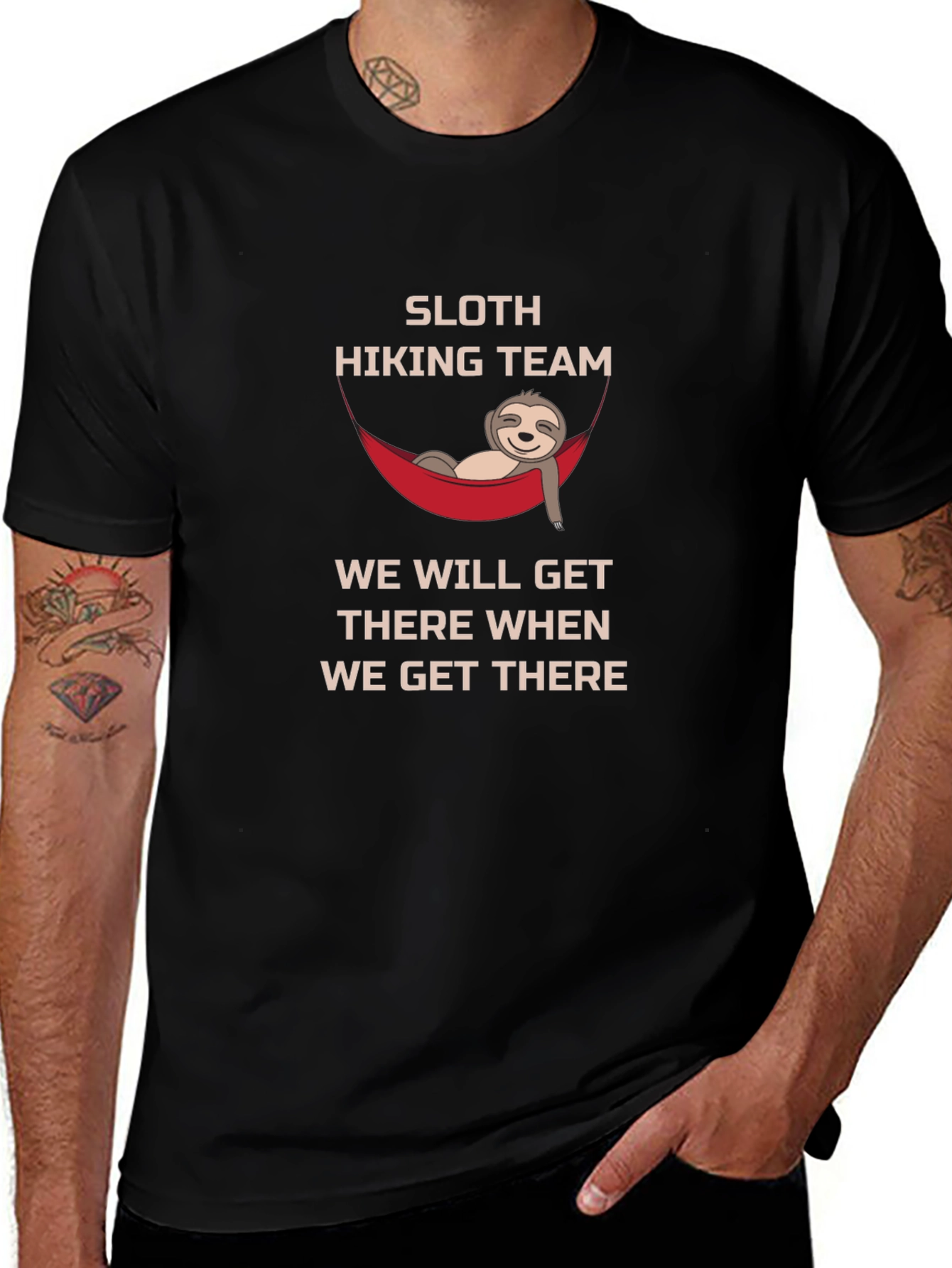 Sloth Hiking Team Tee: Relaxed Adventure Shirt