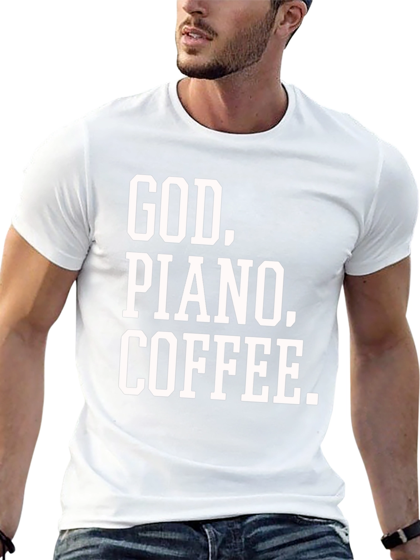 God. Piano. Coffee. Graphic Tee