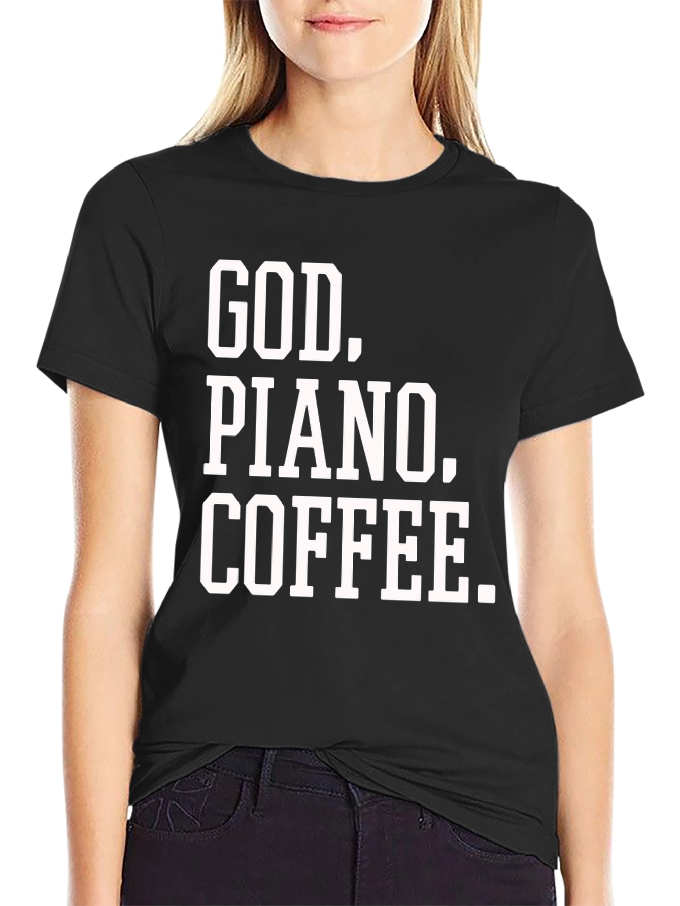 God. Piano. Coffee. Graphic Tee