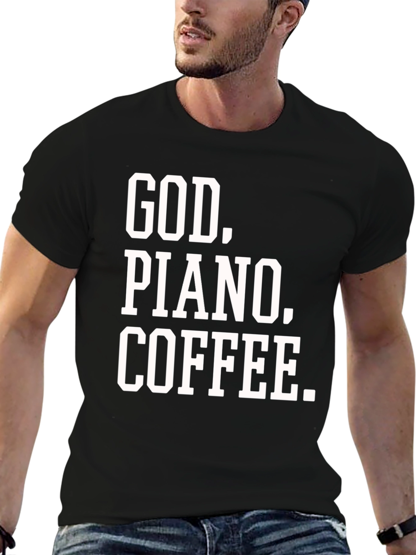 God. Piano. Coffee. Graphic Tee