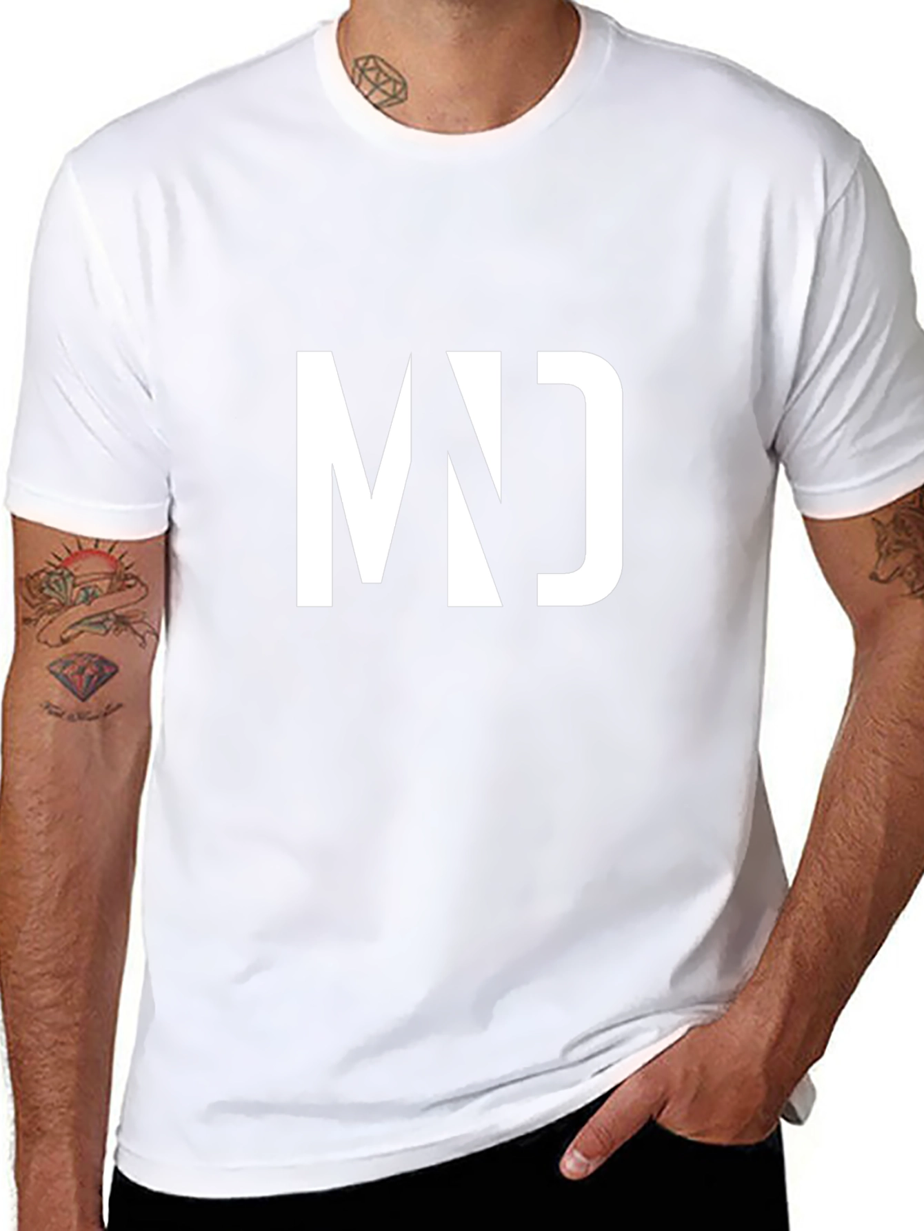 Modern MD Graphic Black T-Shirt for Men