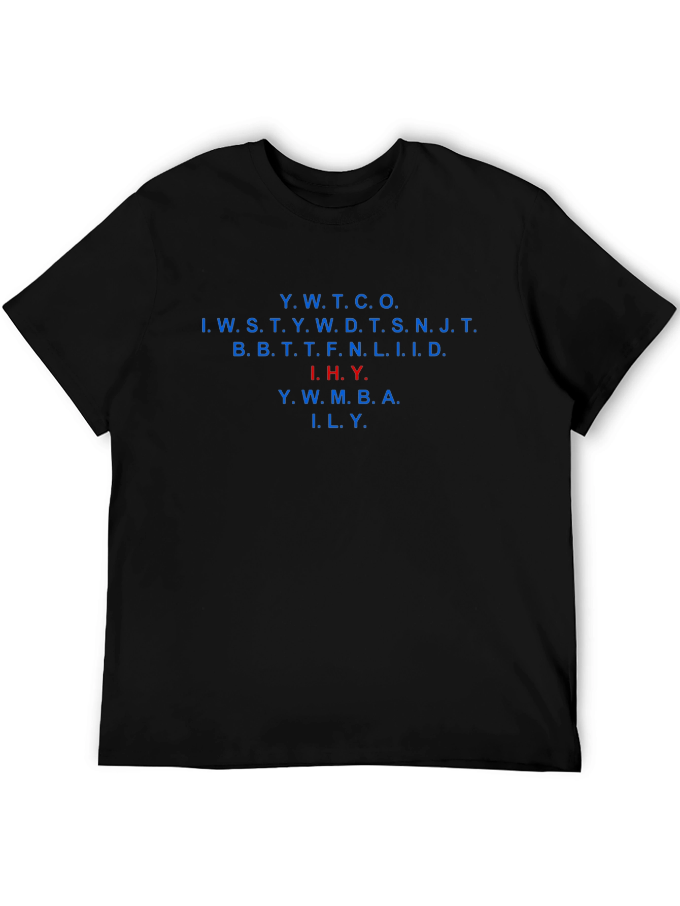 Black T-Shirt with Acronym Design
