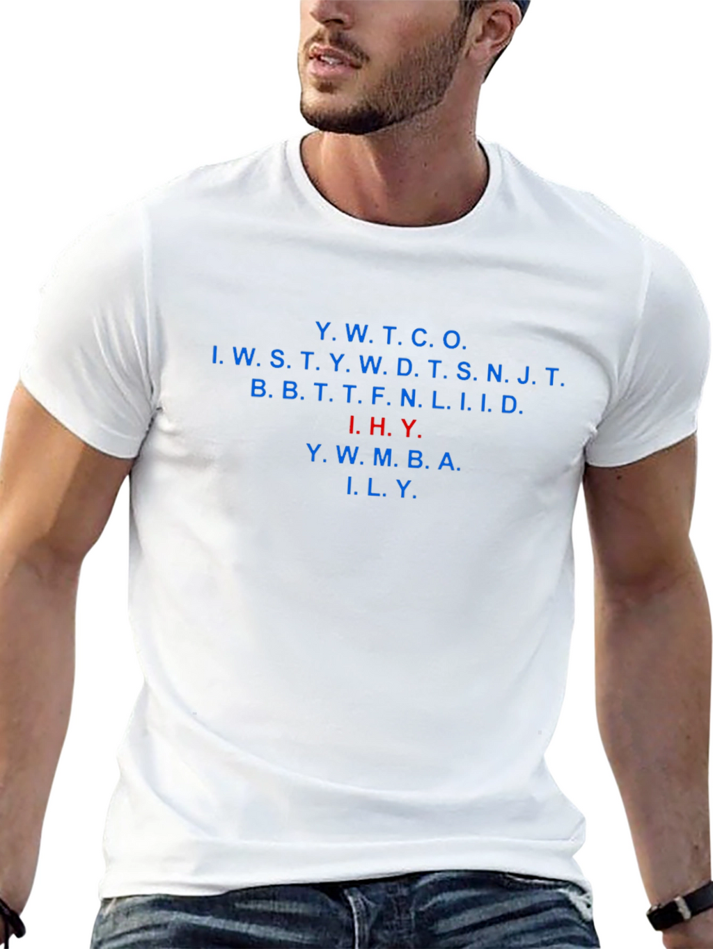 Black T-Shirt with Acronym Design