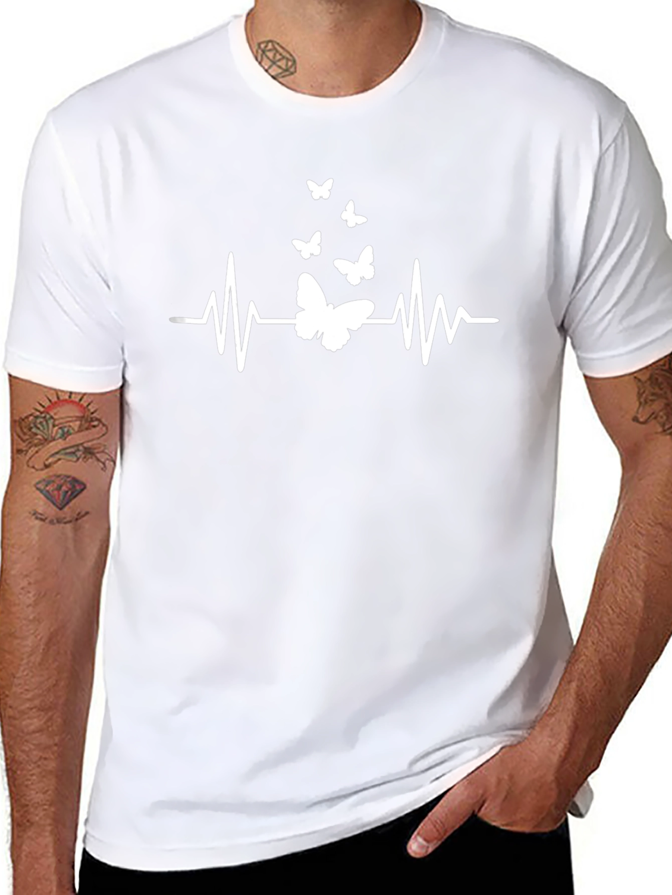 Butterfly Heartbeat T-Shirt - Trendy Graphic Tee