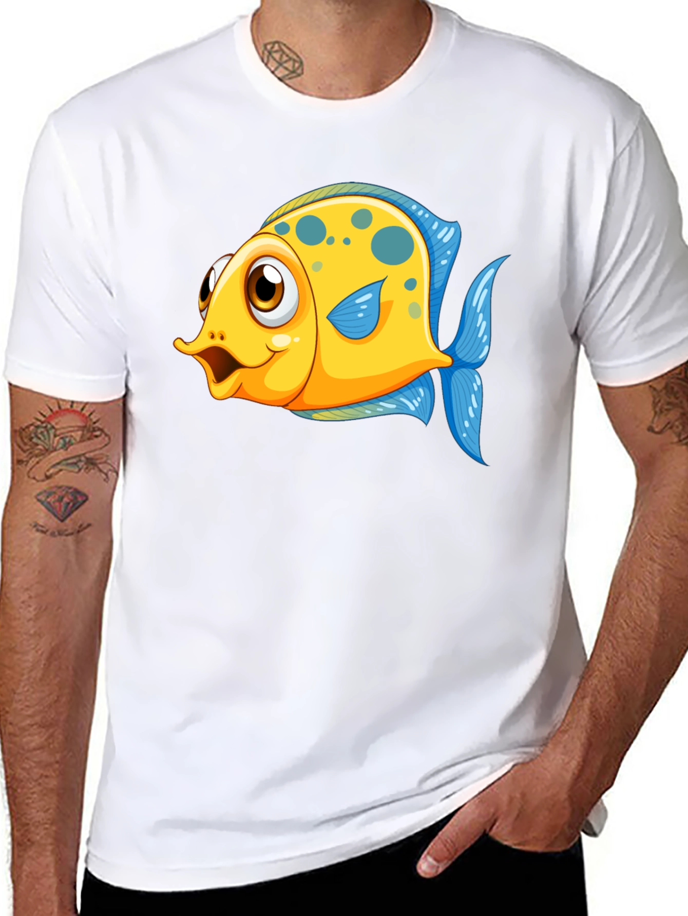 Cartoon Fish Graphic Tee