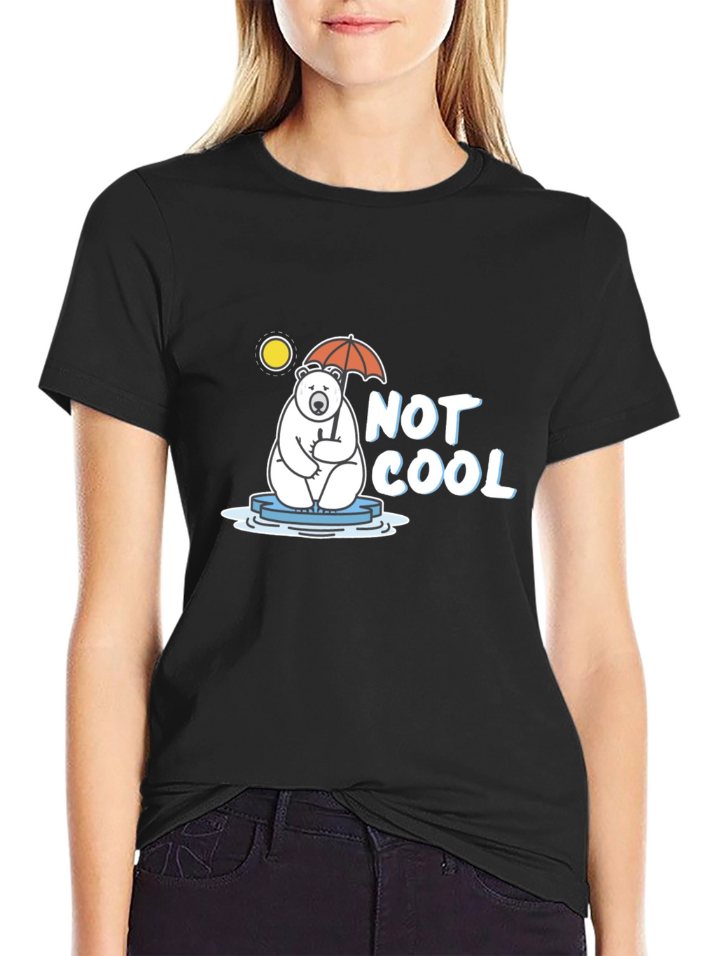 Not Cool Polar Bear Graphic T-Shirt
