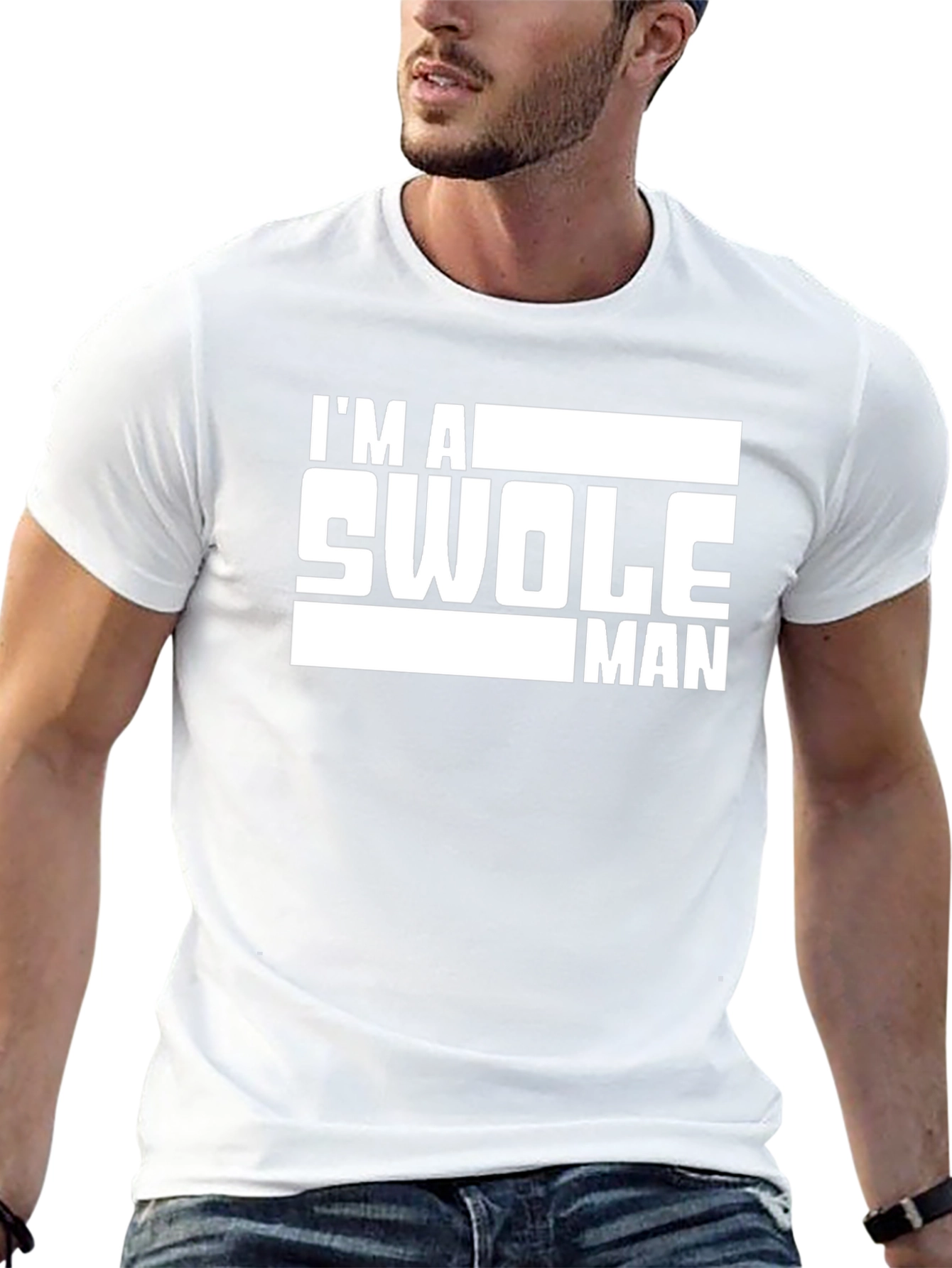 Im A Swole Man Graphic Tee - Black