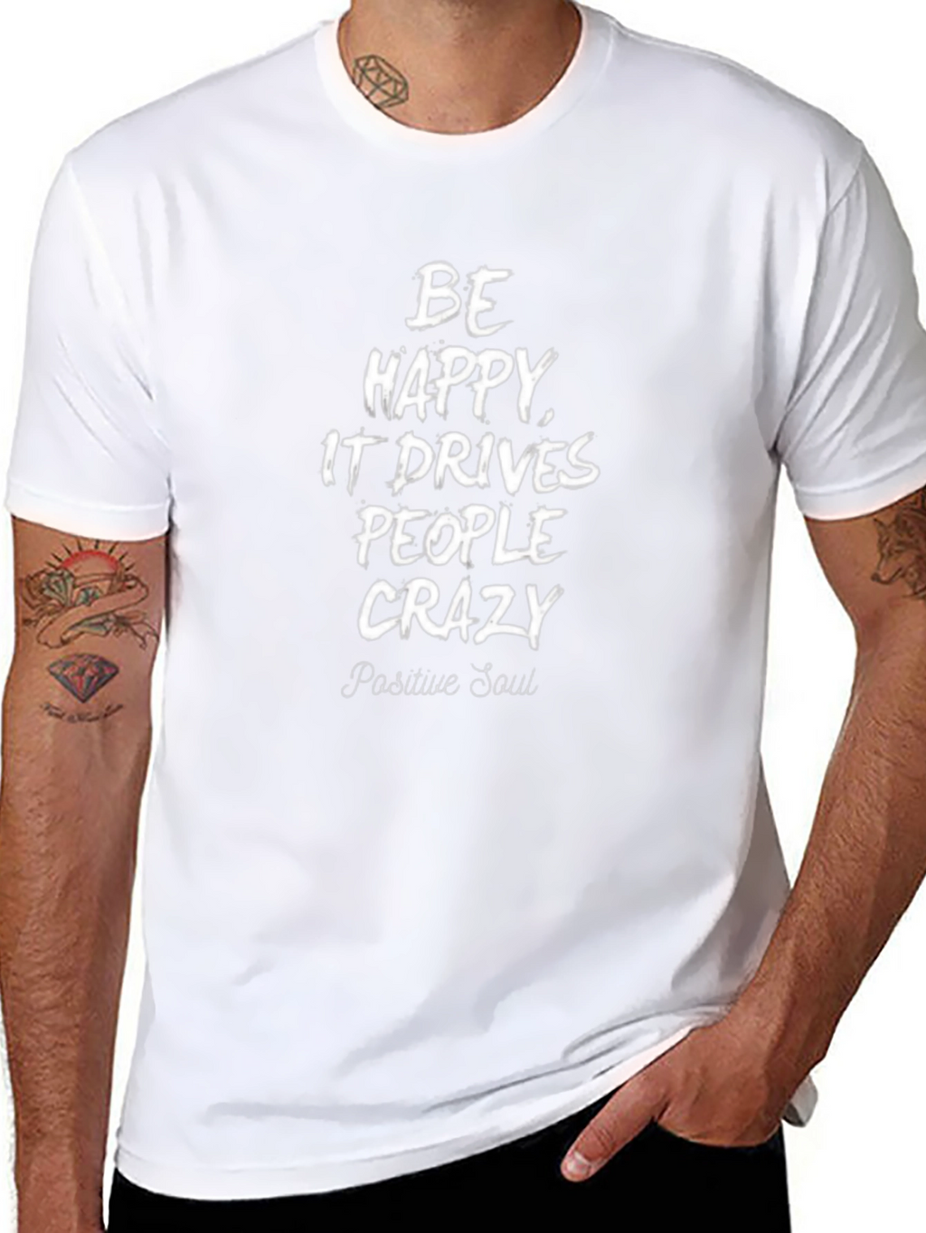 Be Happy T-Shirt | Positive Soul Statement Tee