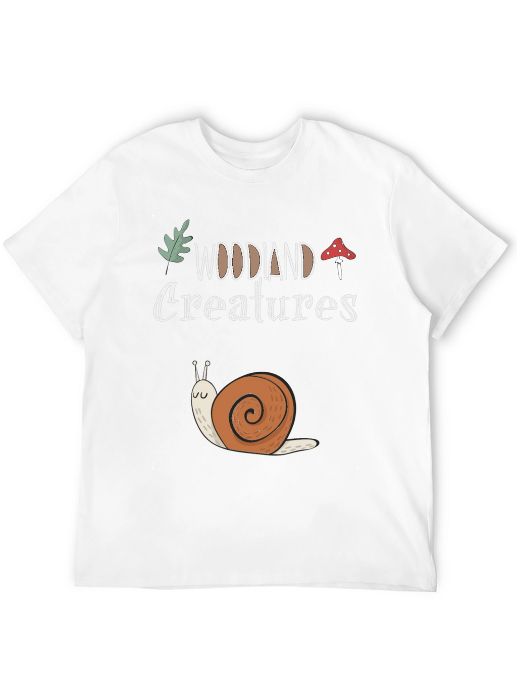 Woodland Creatures Snail Graphic T-Shirt