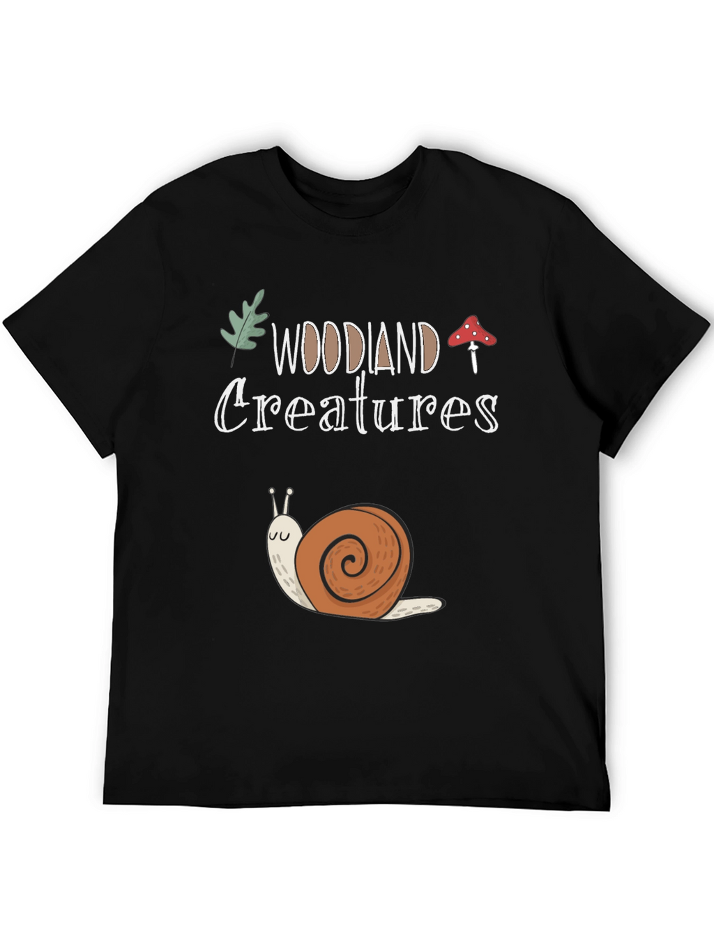 Woodland Creatures Snail Graphic T-Shirt
