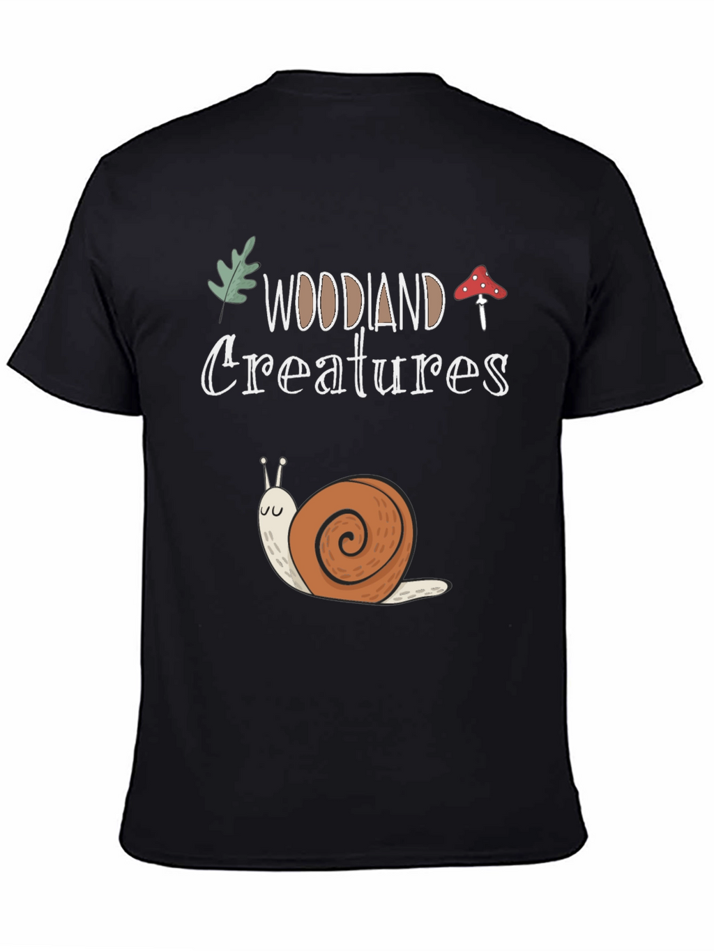 Woodland Creatures Snail Graphic T-Shirt