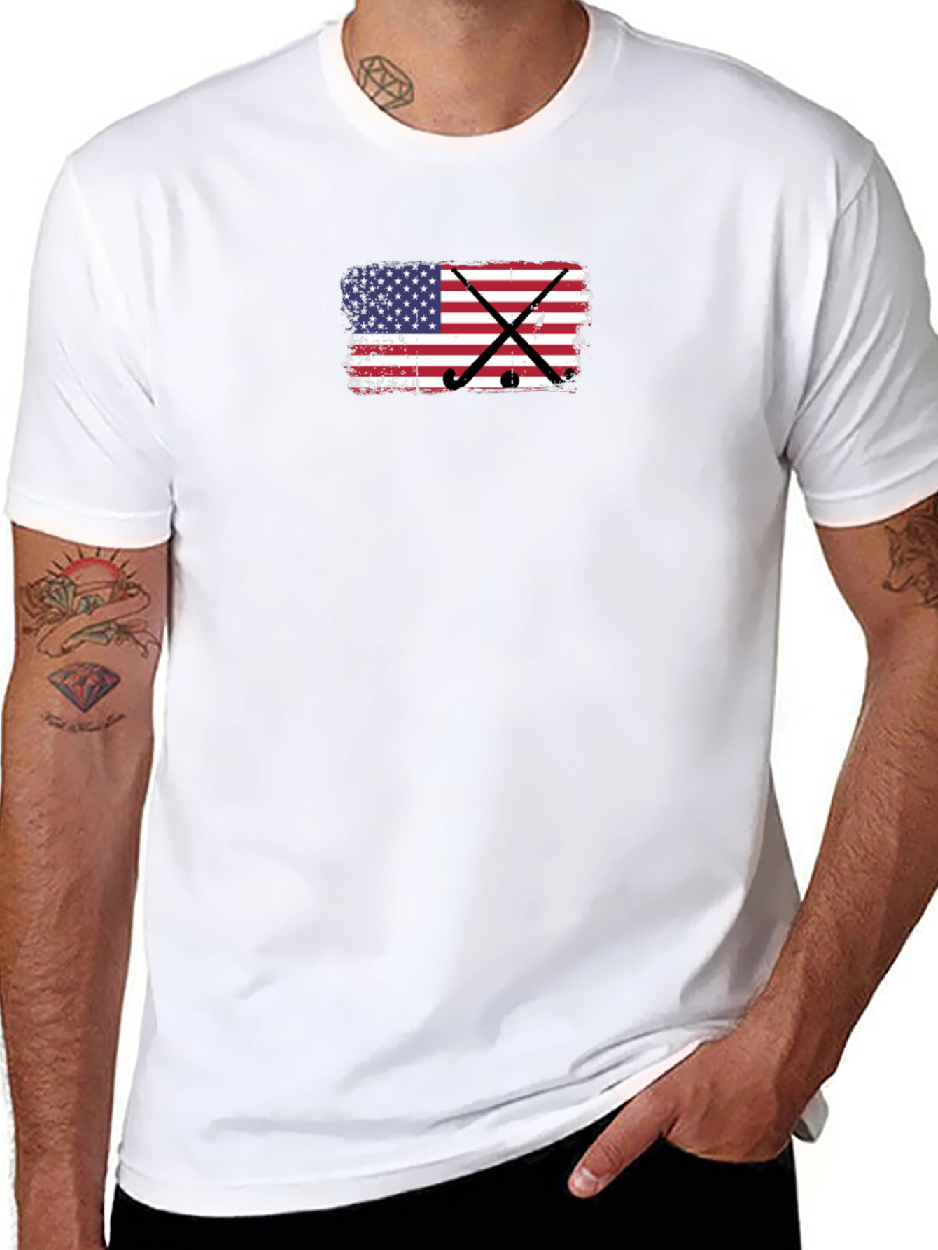 USA Hockey Flag Graphic T-Shirt