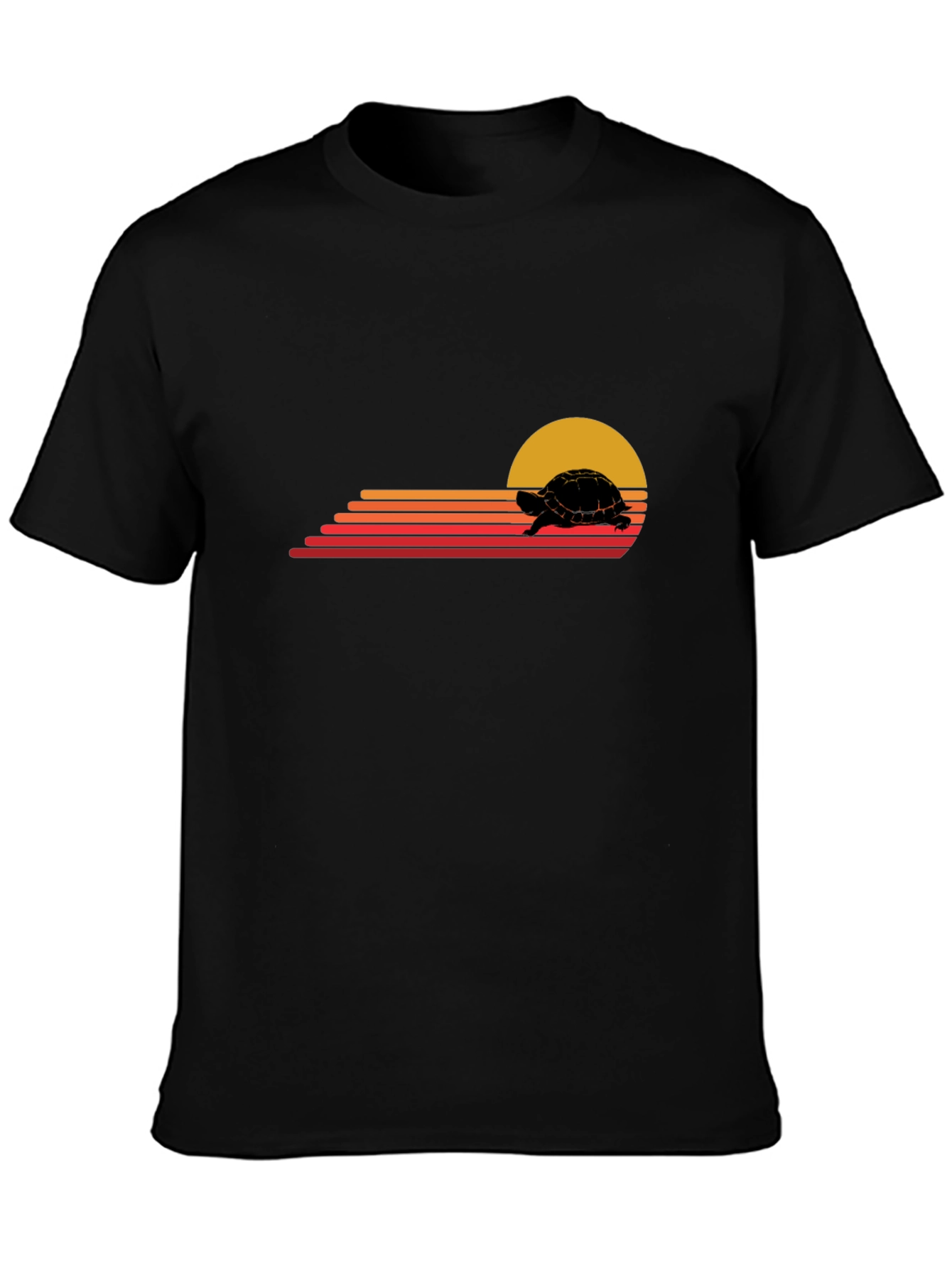 Retro Turtle Sunset Graphic Tee