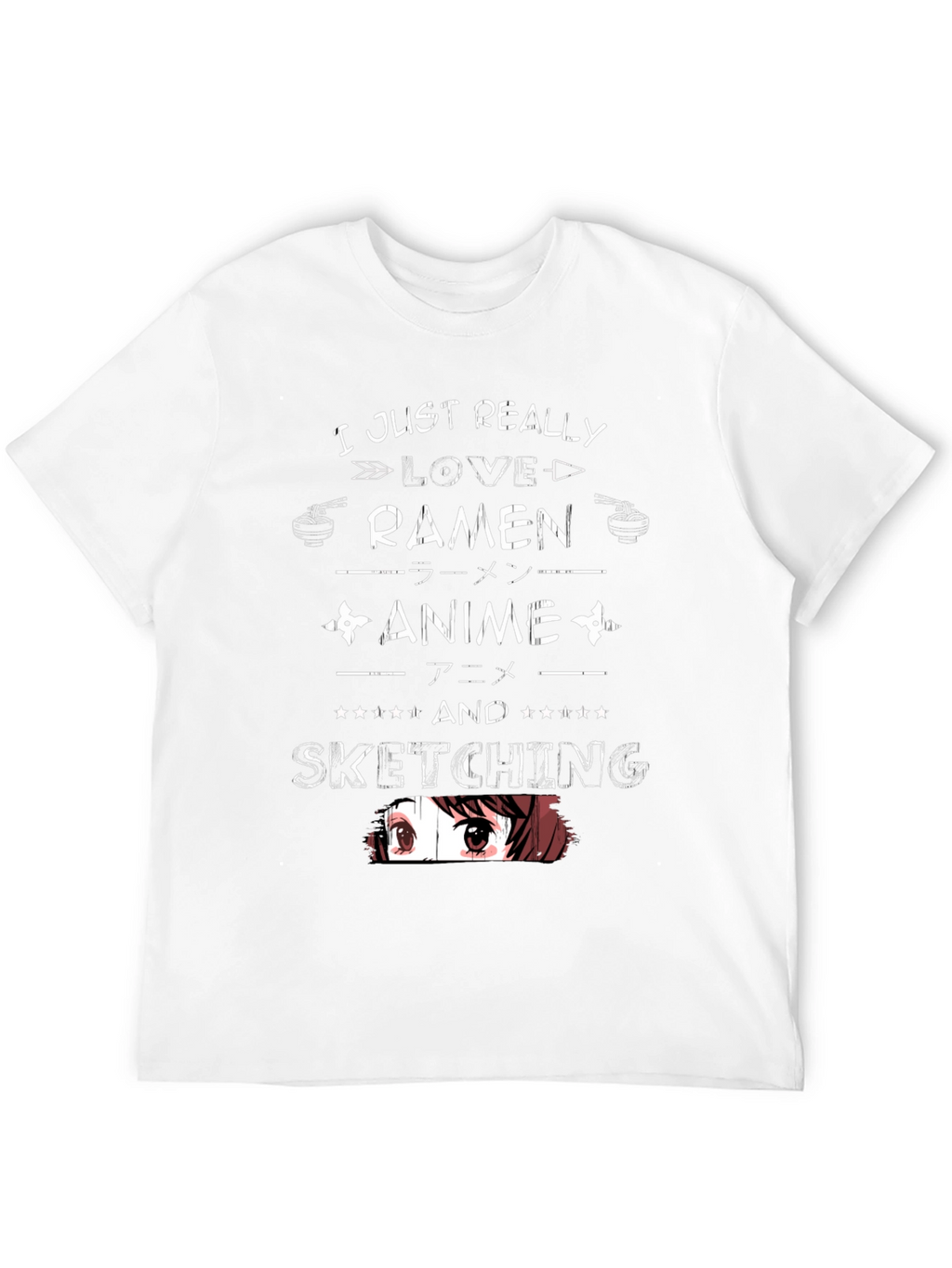 Ramen Anime Sketching Graphic T-Shirt