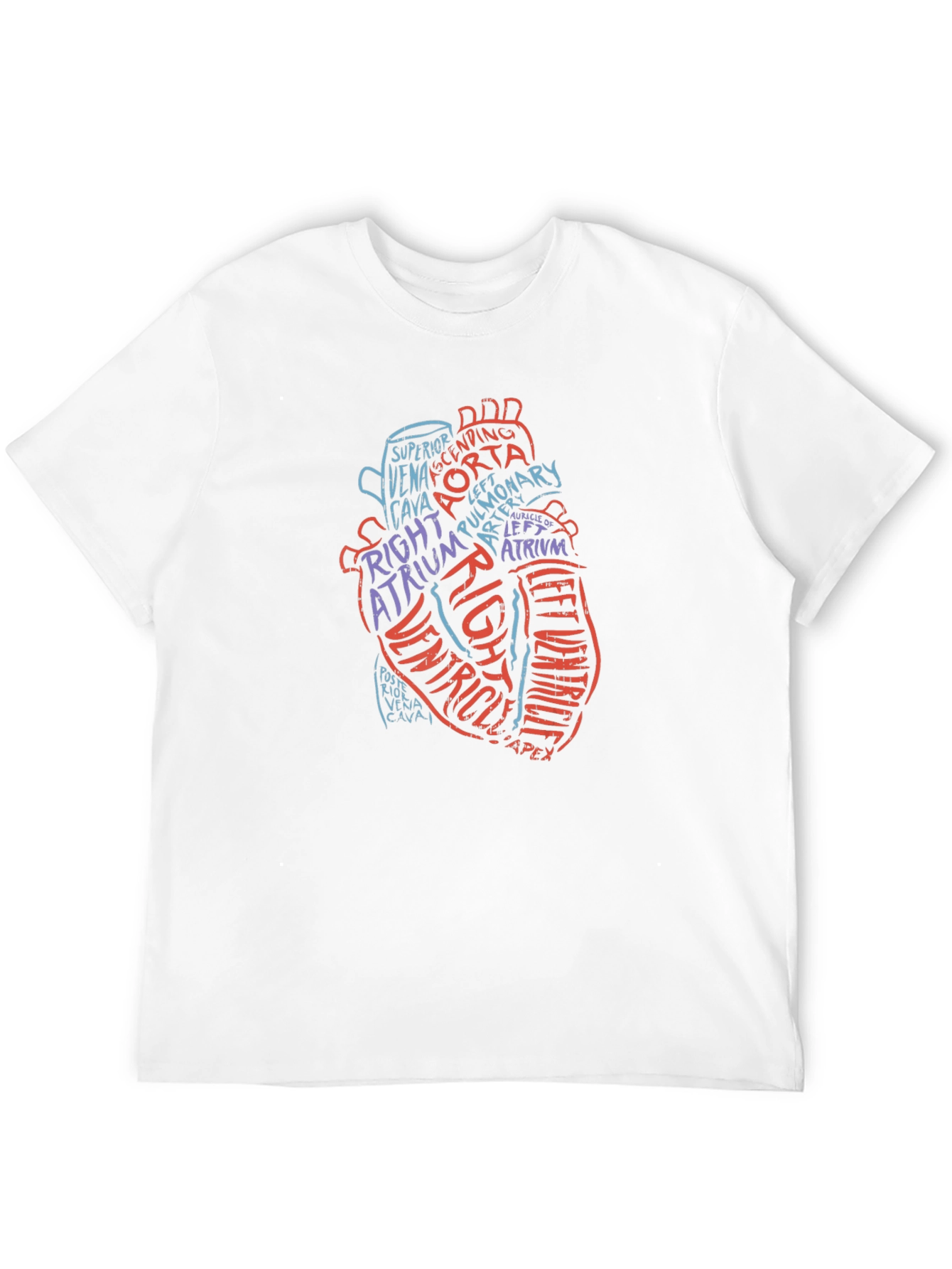 Anatomical Heart Word Art Graphic Tee - Black