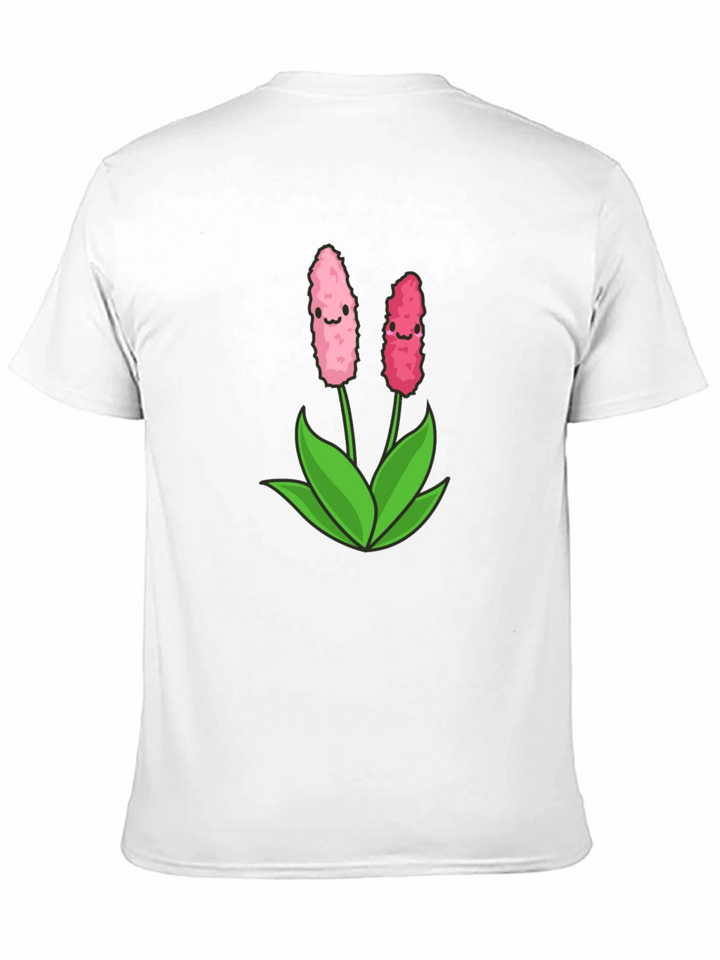 Cute Flower Graphic Black T-Shirt