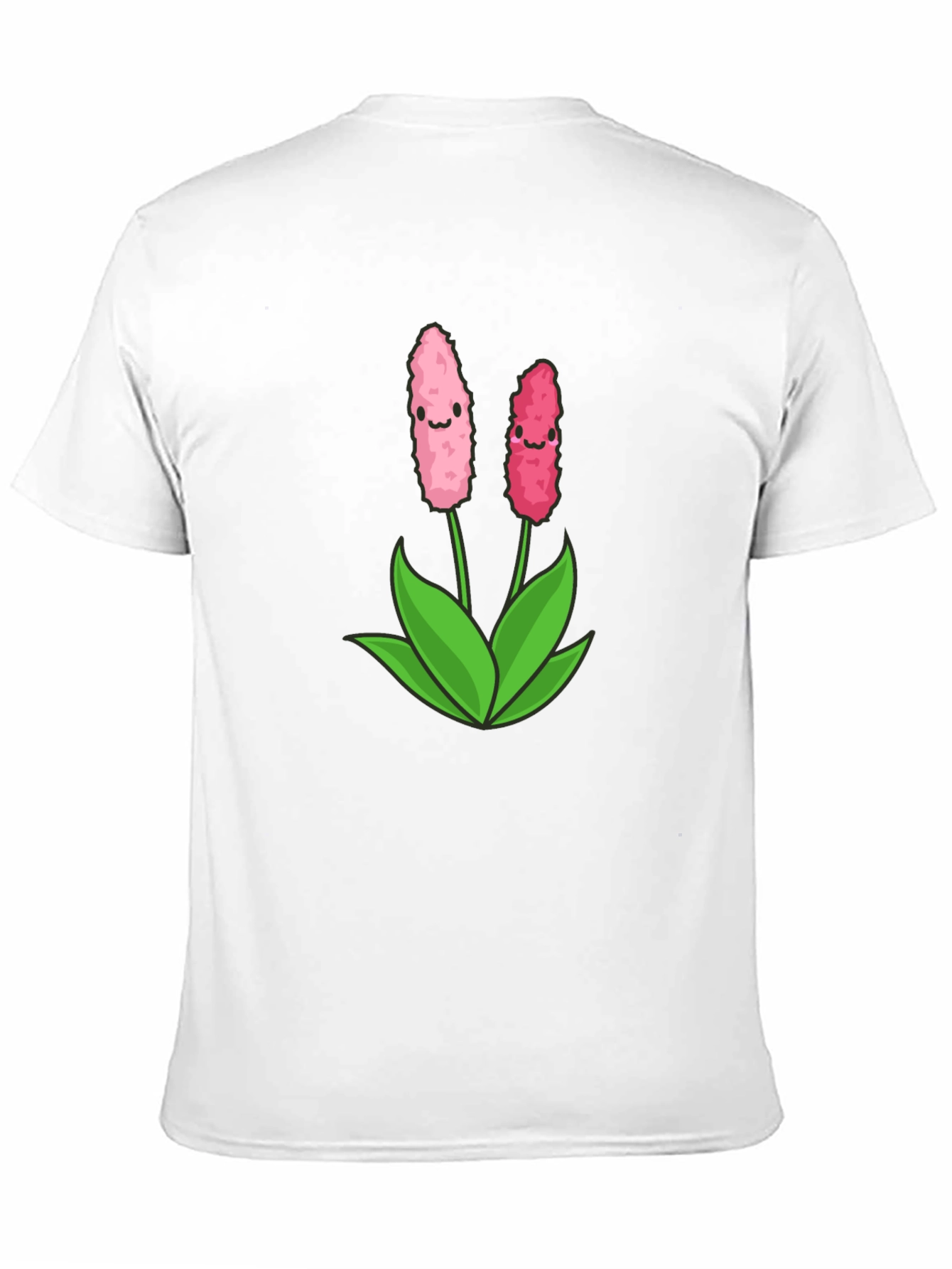 Cute Flower Graphic Black T-Shirt