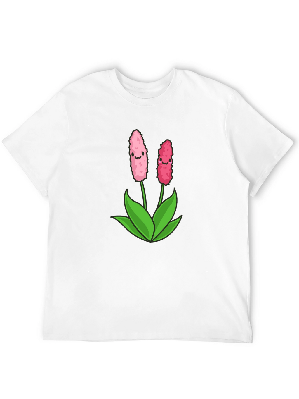 Cute Flower Graphic Black T-Shirt
