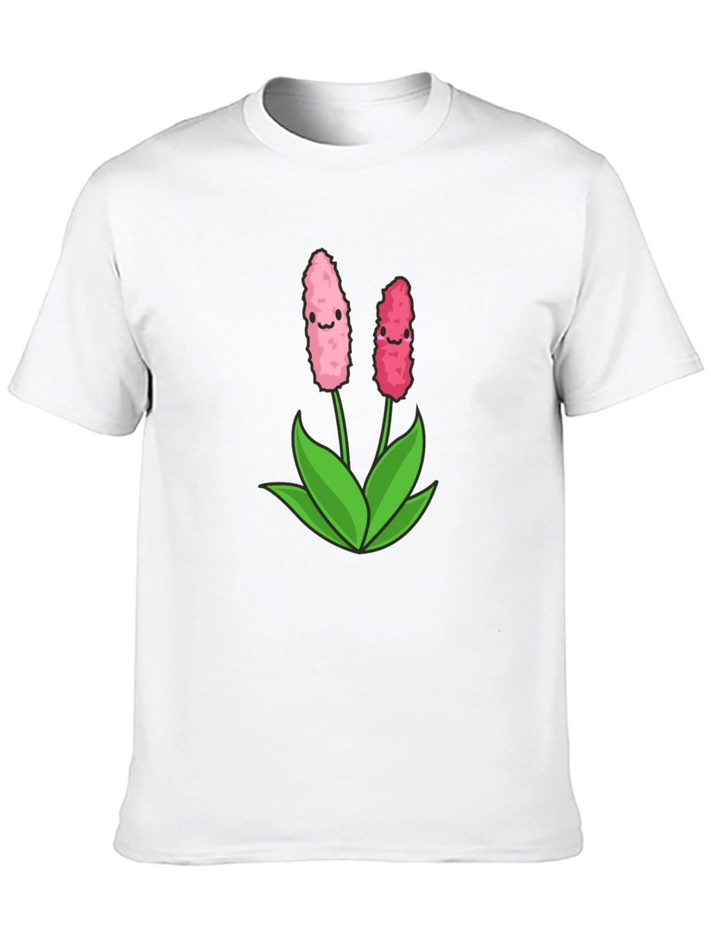 Cute Flower Graphic Black T-Shirt