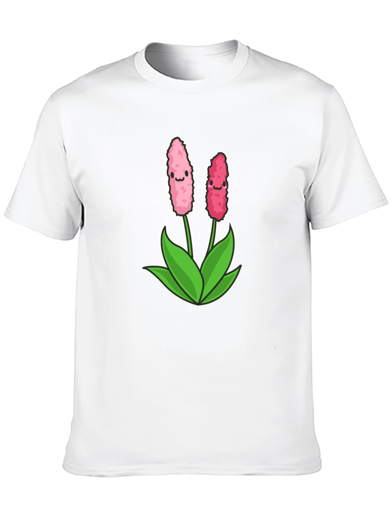 Cute Flower Graphic Black T-Shirt