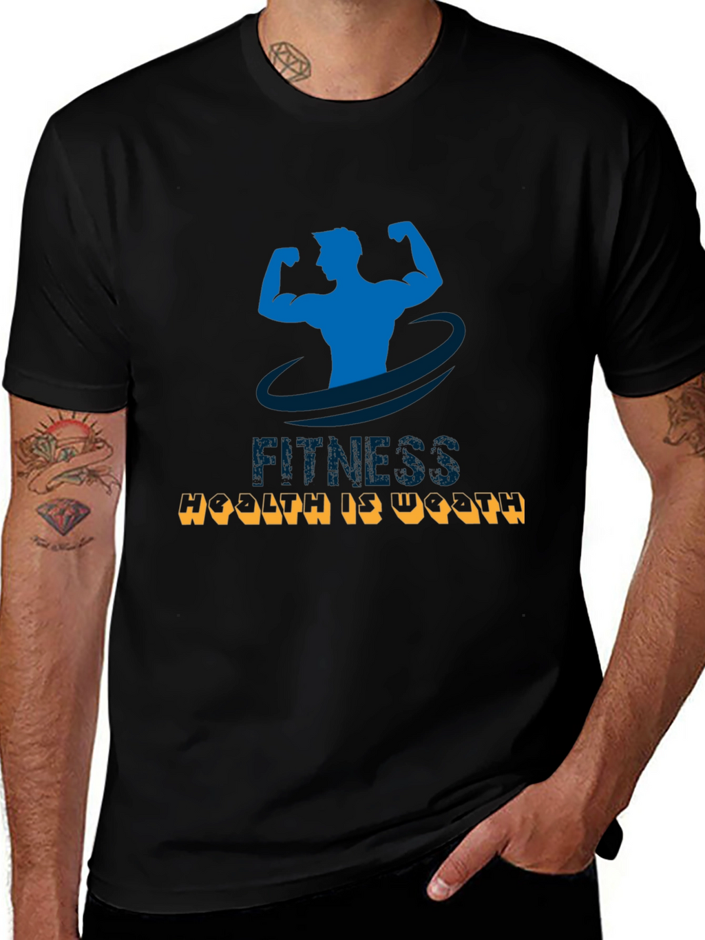 Fitness Health is Wealth T-Shirt