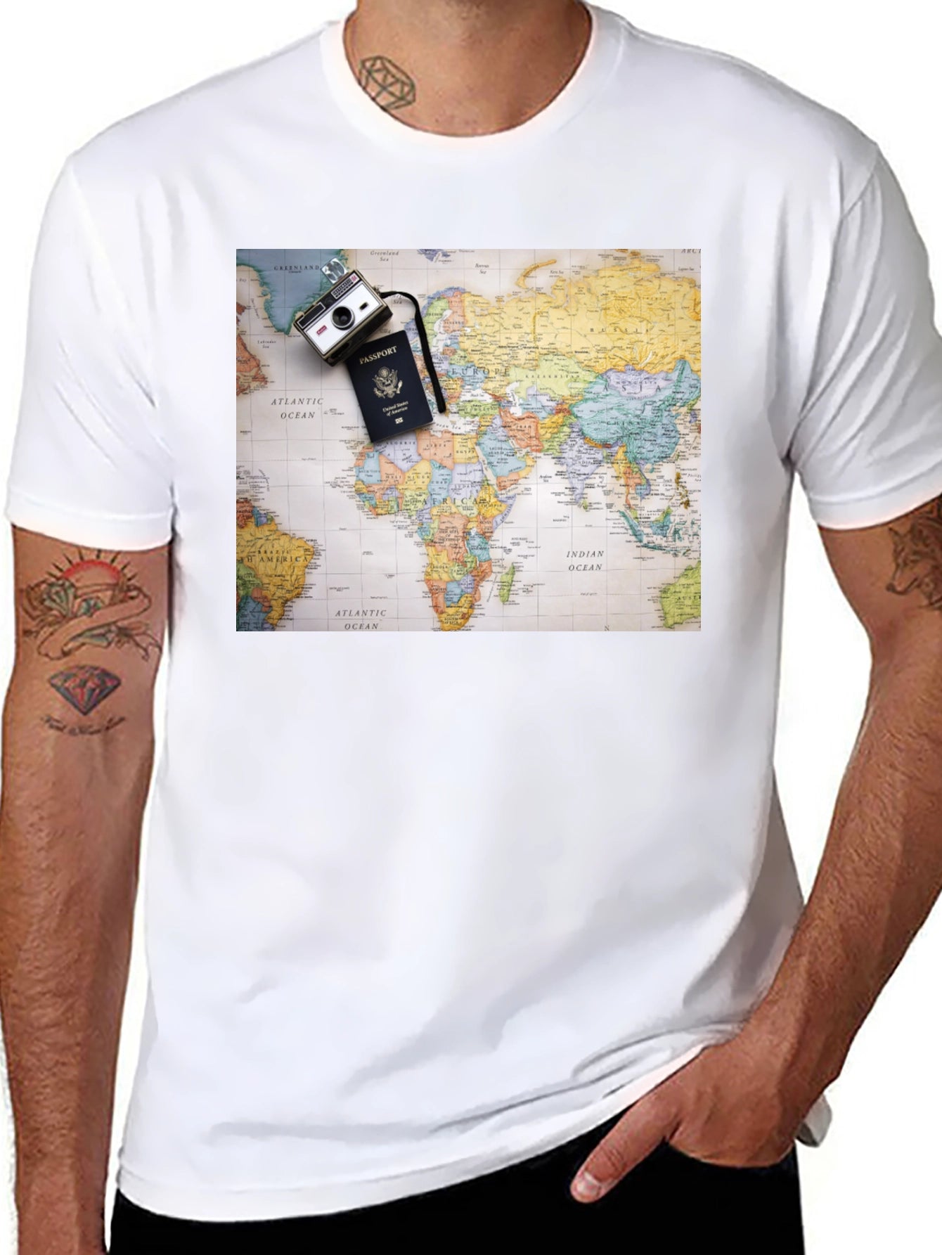 World Map Travel T-Shirt