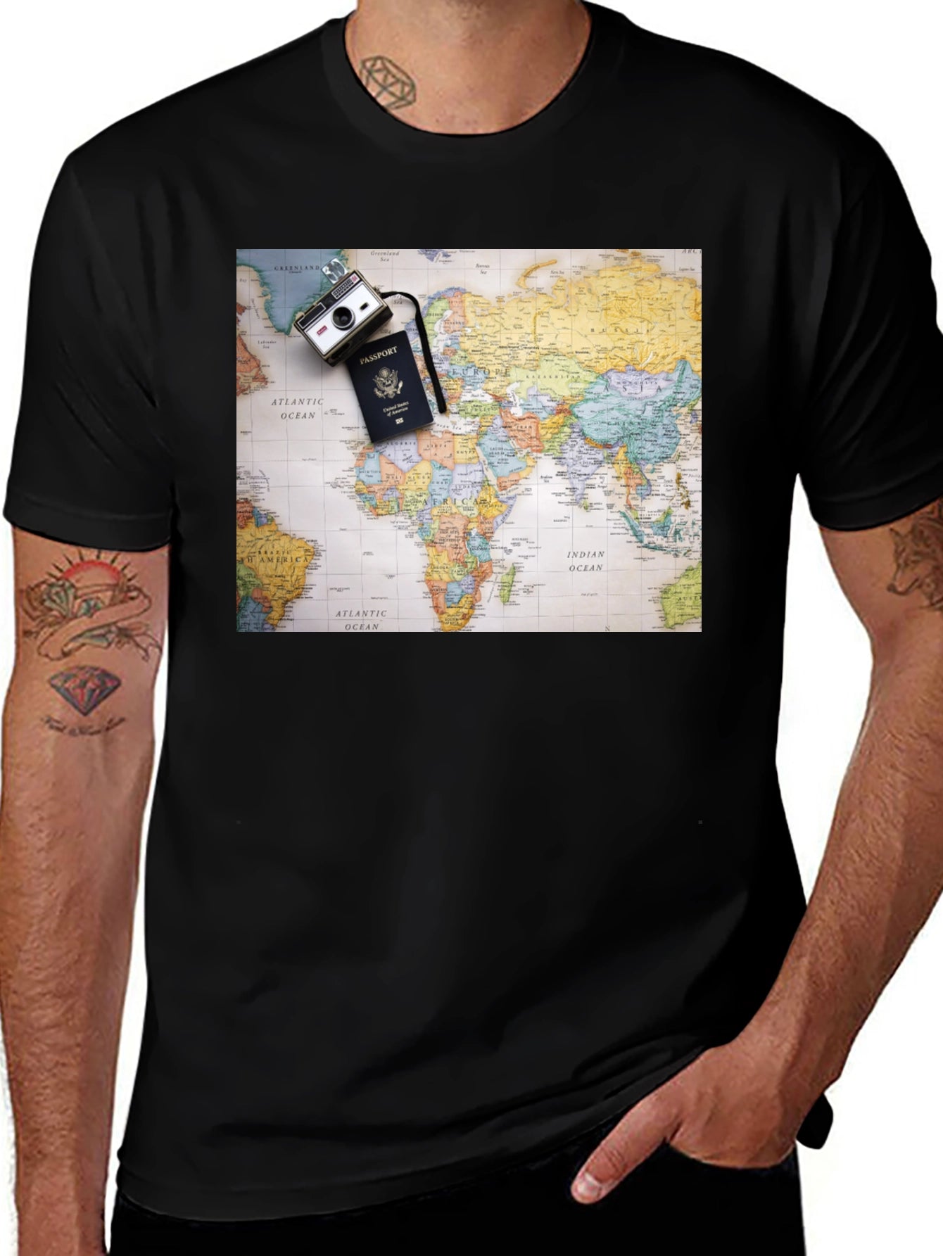 World Map Travel T-Shirt