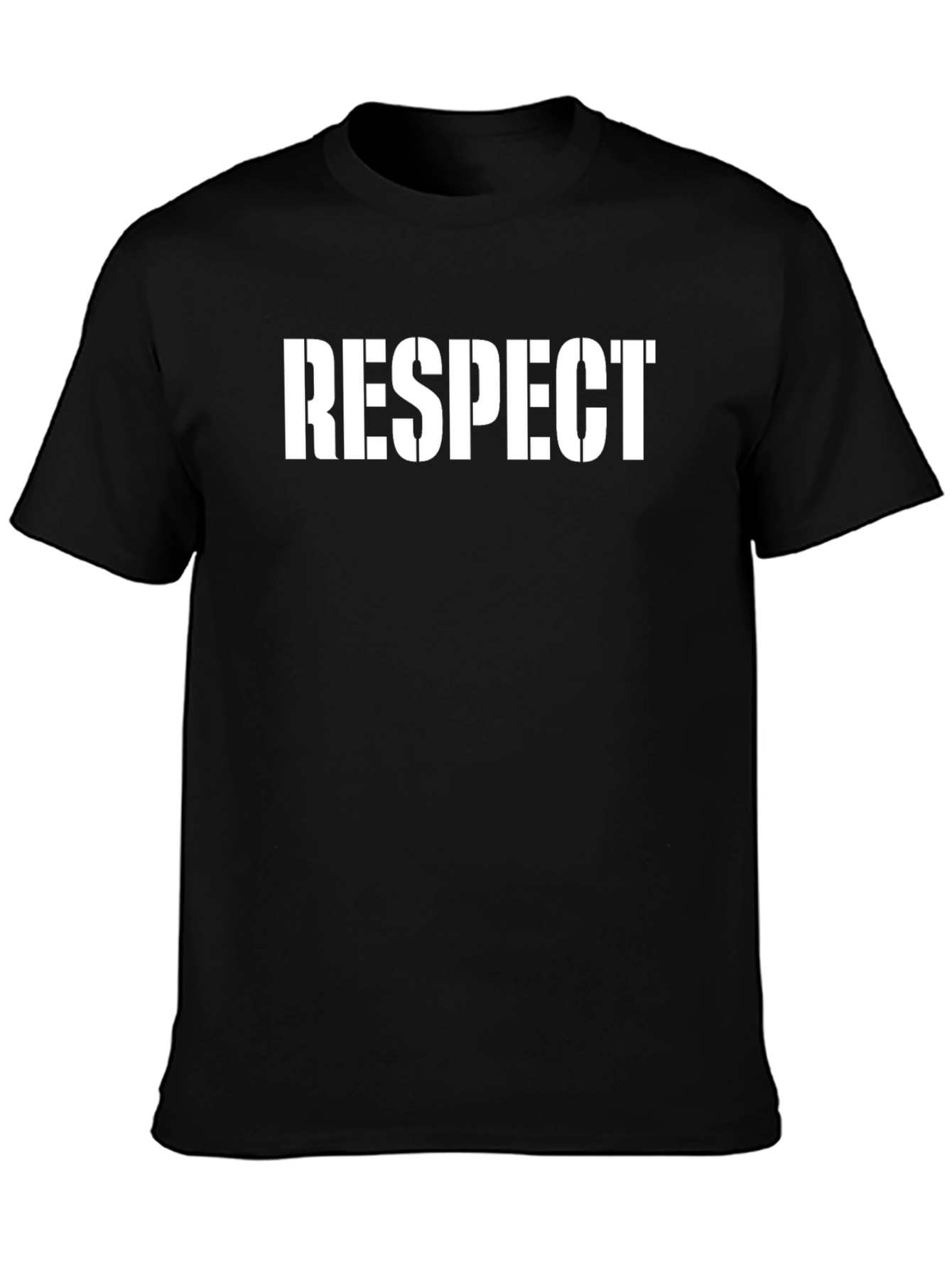 Respect Graphic Print Black T-Shirt