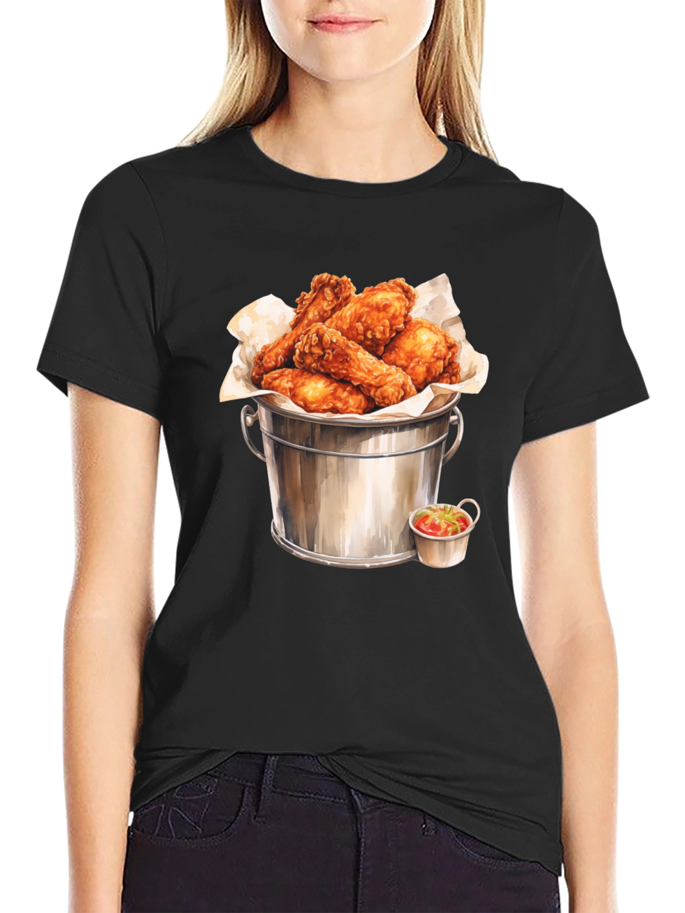 Bucket of Wings Graphic Tee - Foodie Fashion