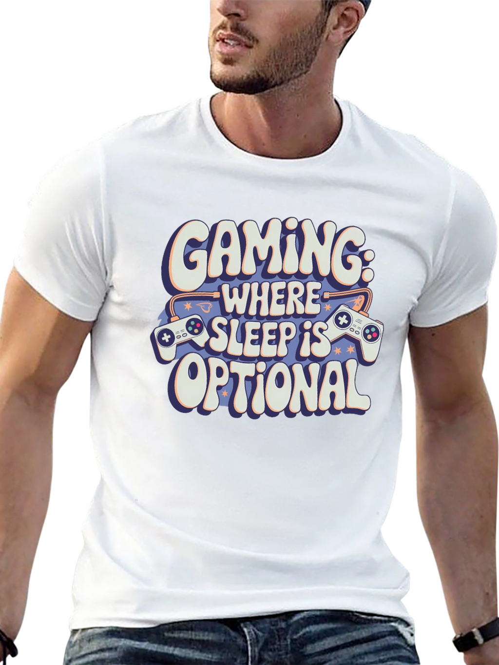 Gaming: Where Sleep Is Optional Black T-Shirt