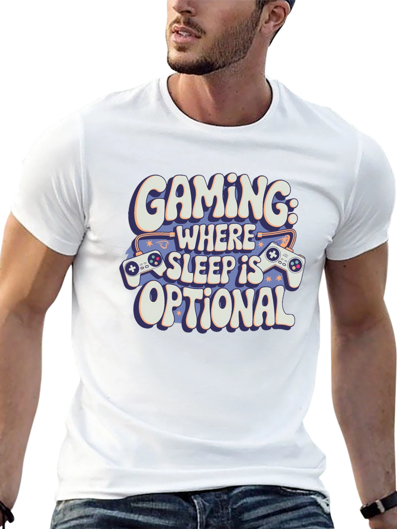 Gaming: Where Sleep Is Optional Black T-Shirt