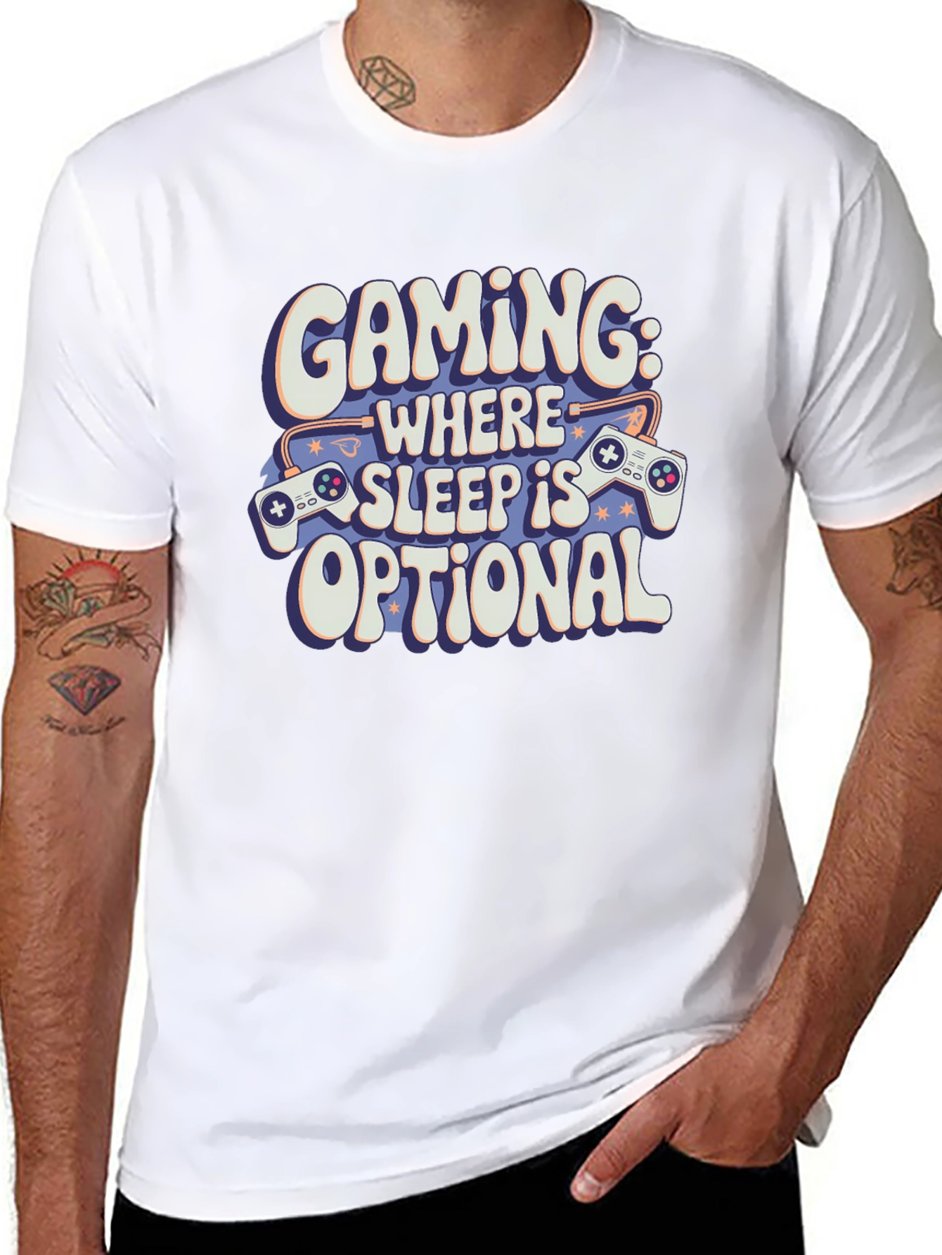 Gaming: Where Sleep Is Optional Black T-Shirt
