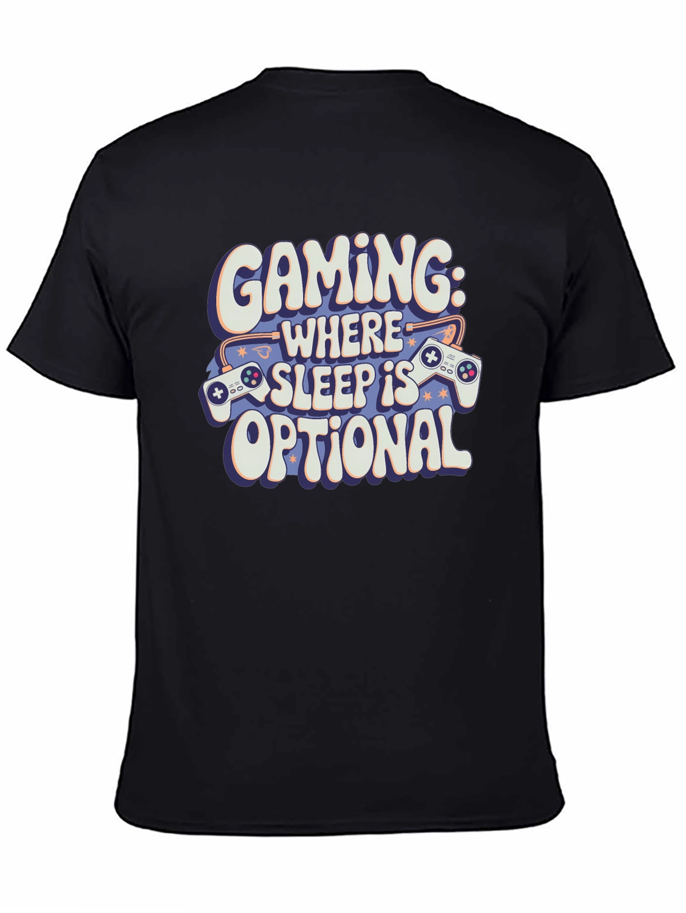 Gaming: Where Sleep Is Optional Black T-Shirt