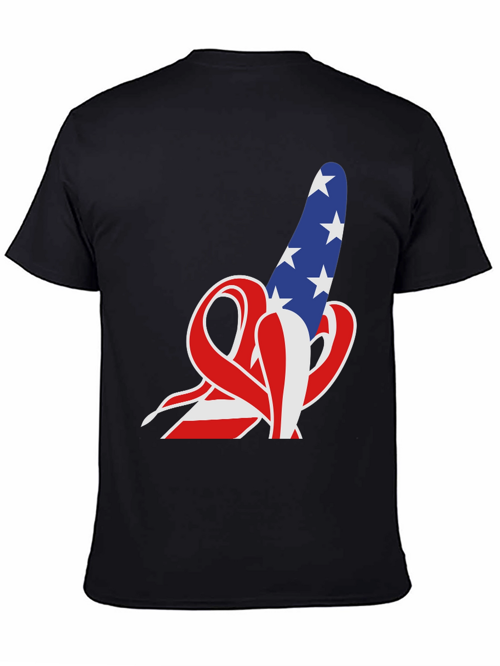 American Flag Rude Finger Gesture T-Shirt