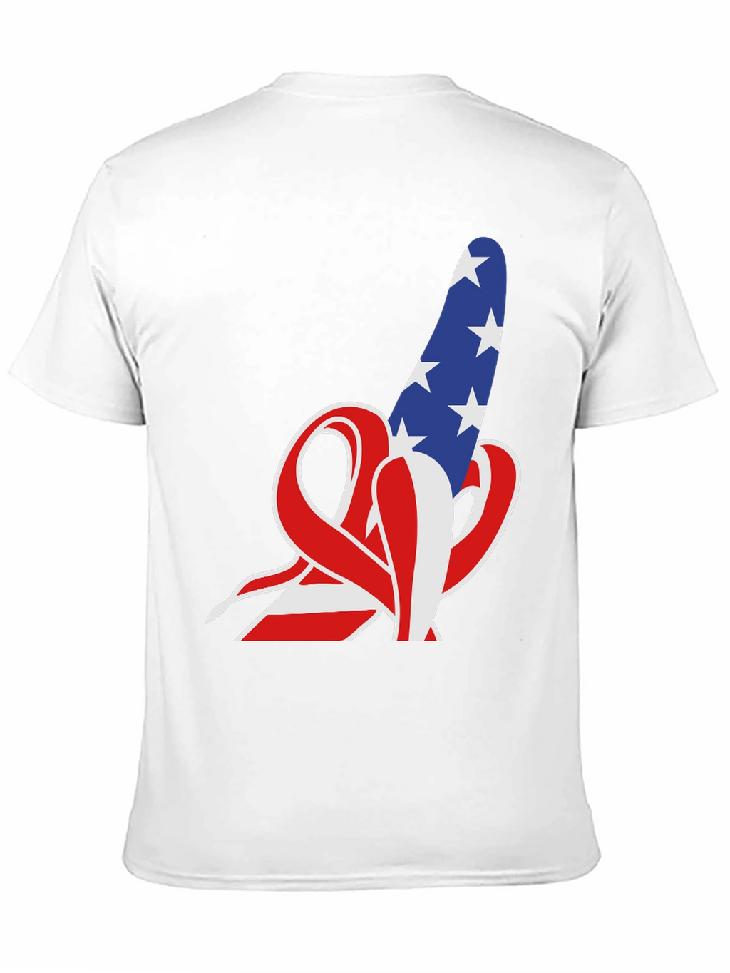 American Flag Rude Finger Gesture T-Shirt
