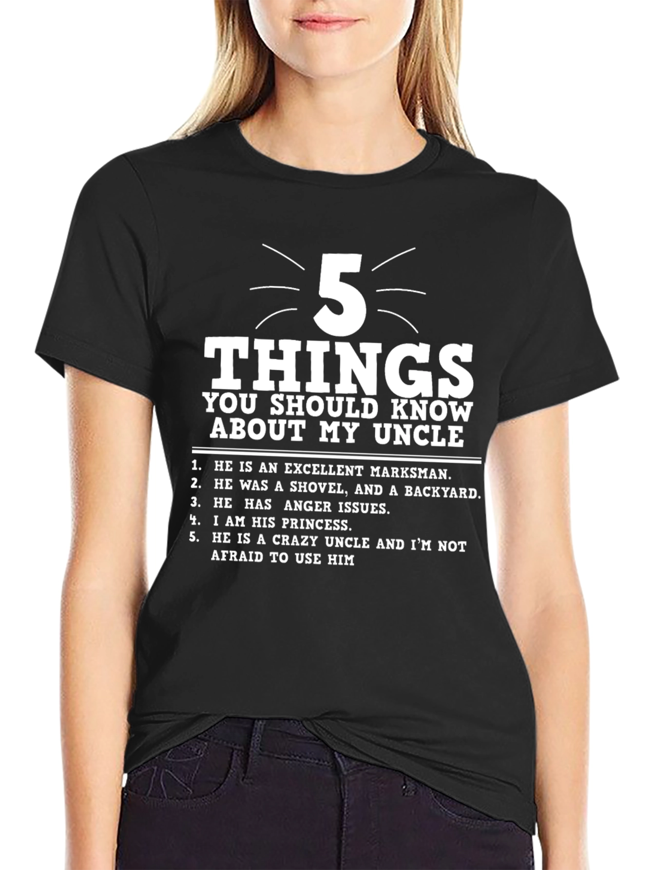 5 Things About My Uncle T-Shirt - Novelty Gift