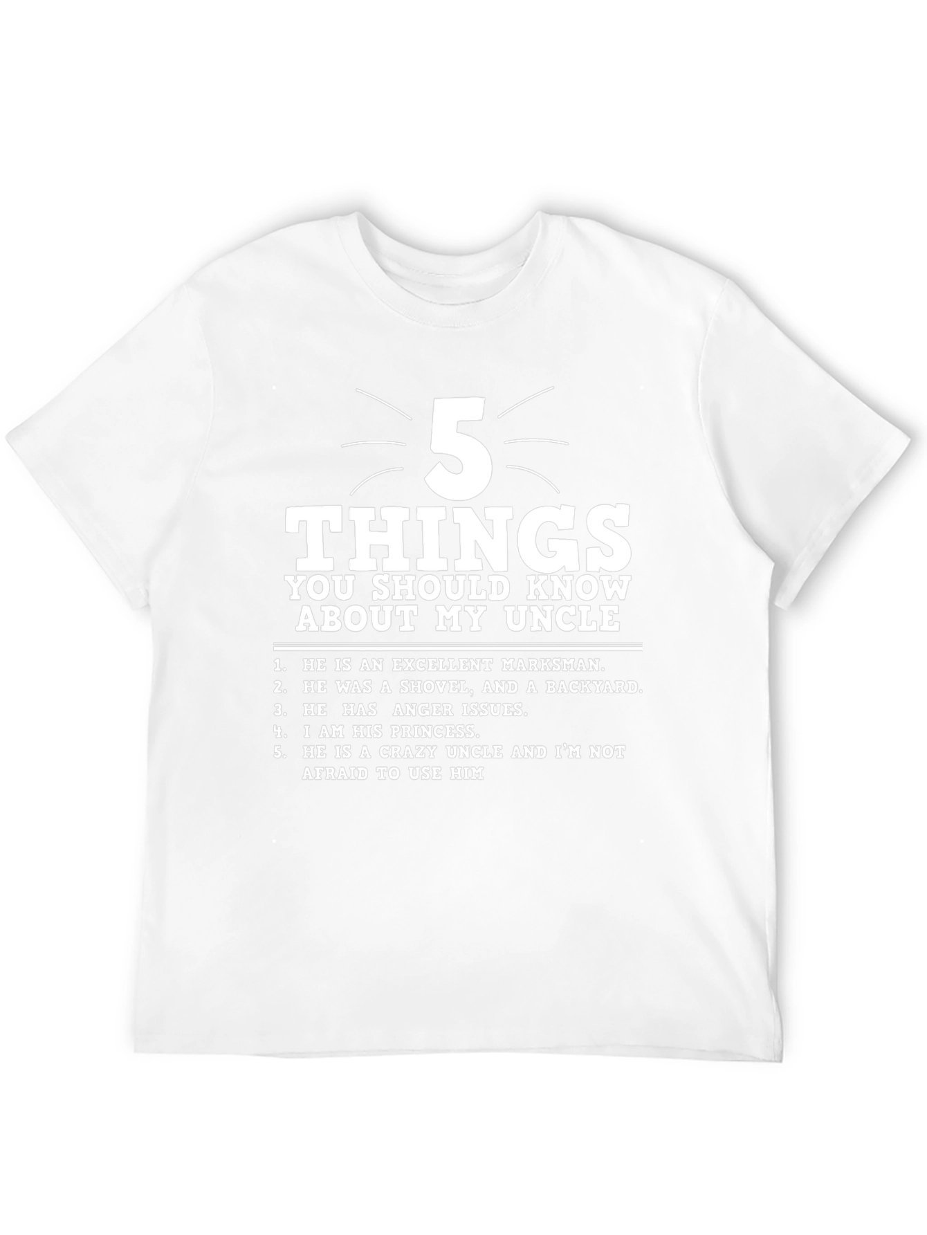 5 Things About My Uncle T-Shirt - Novelty Gift